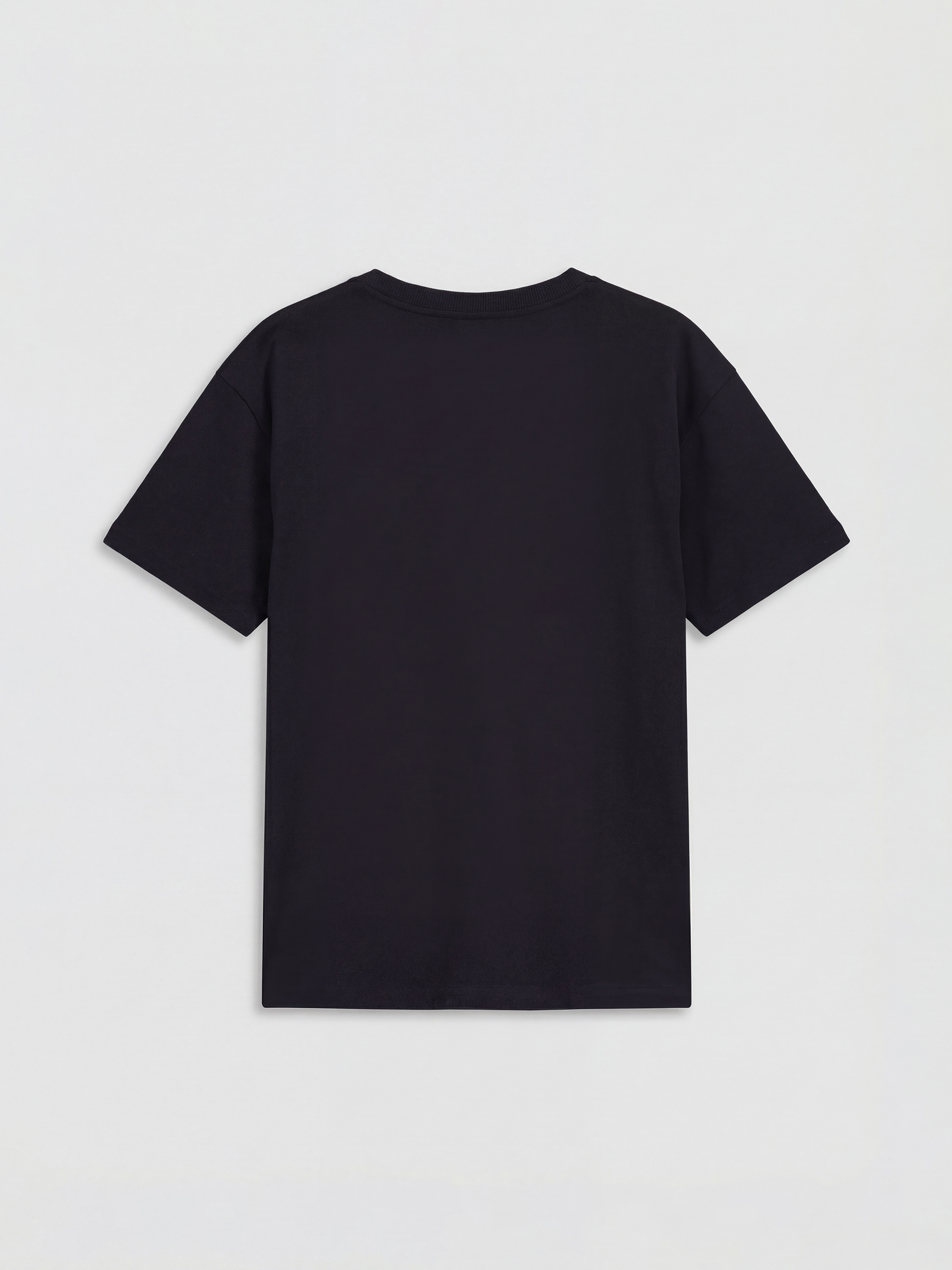 Siyah Stranger Things Baskılı Erkek Çocuk Tişört-1