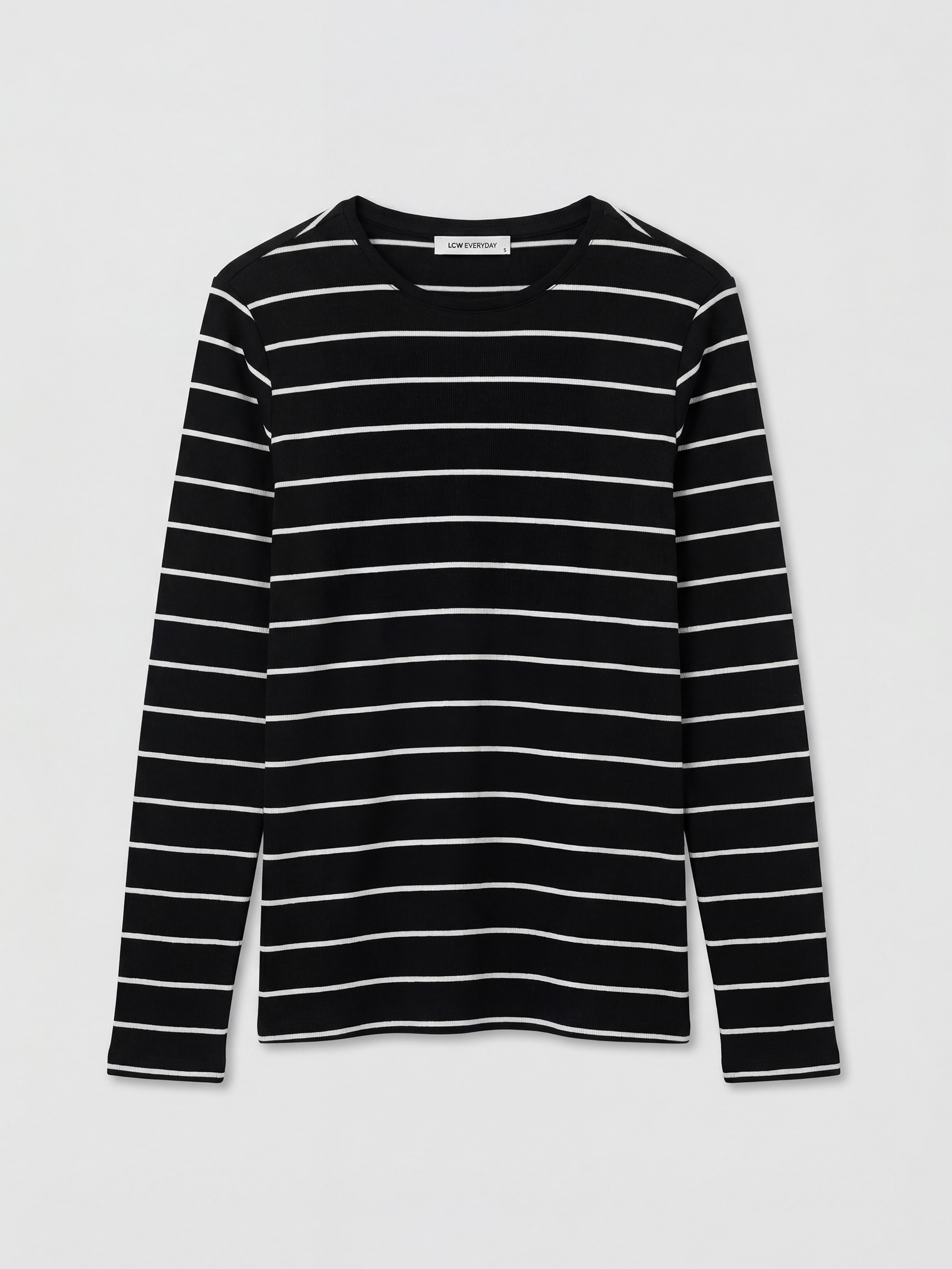 LCWAIKIKI Classic Bisiklet Yaka Çizgili Kadın Body - S6MT85Z8-LFC