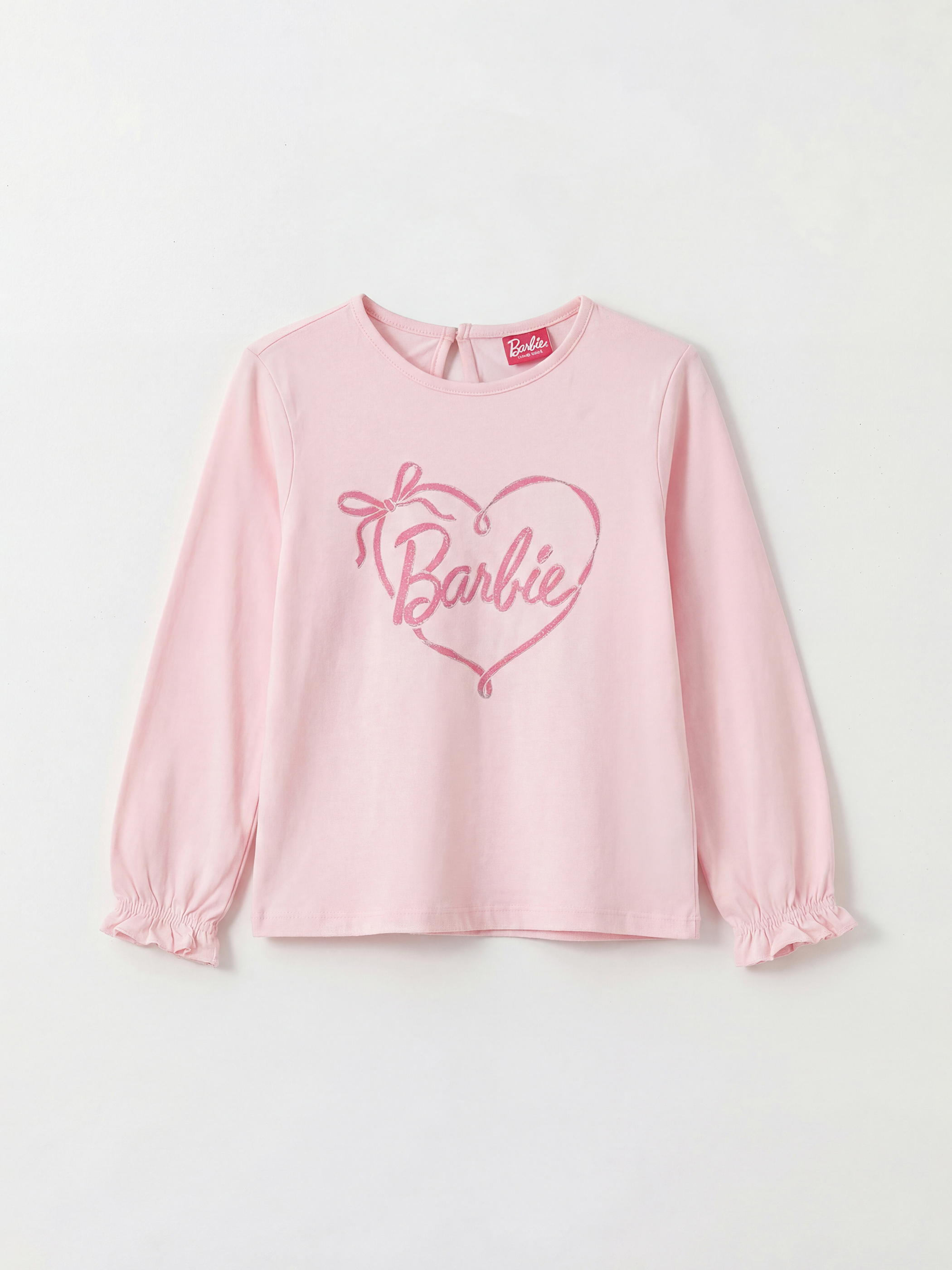 LCW Kids Bisiklet Yaka Barbie Uzun Kollu Kız Çocuk Tişört - S6MU39Z1-FYX