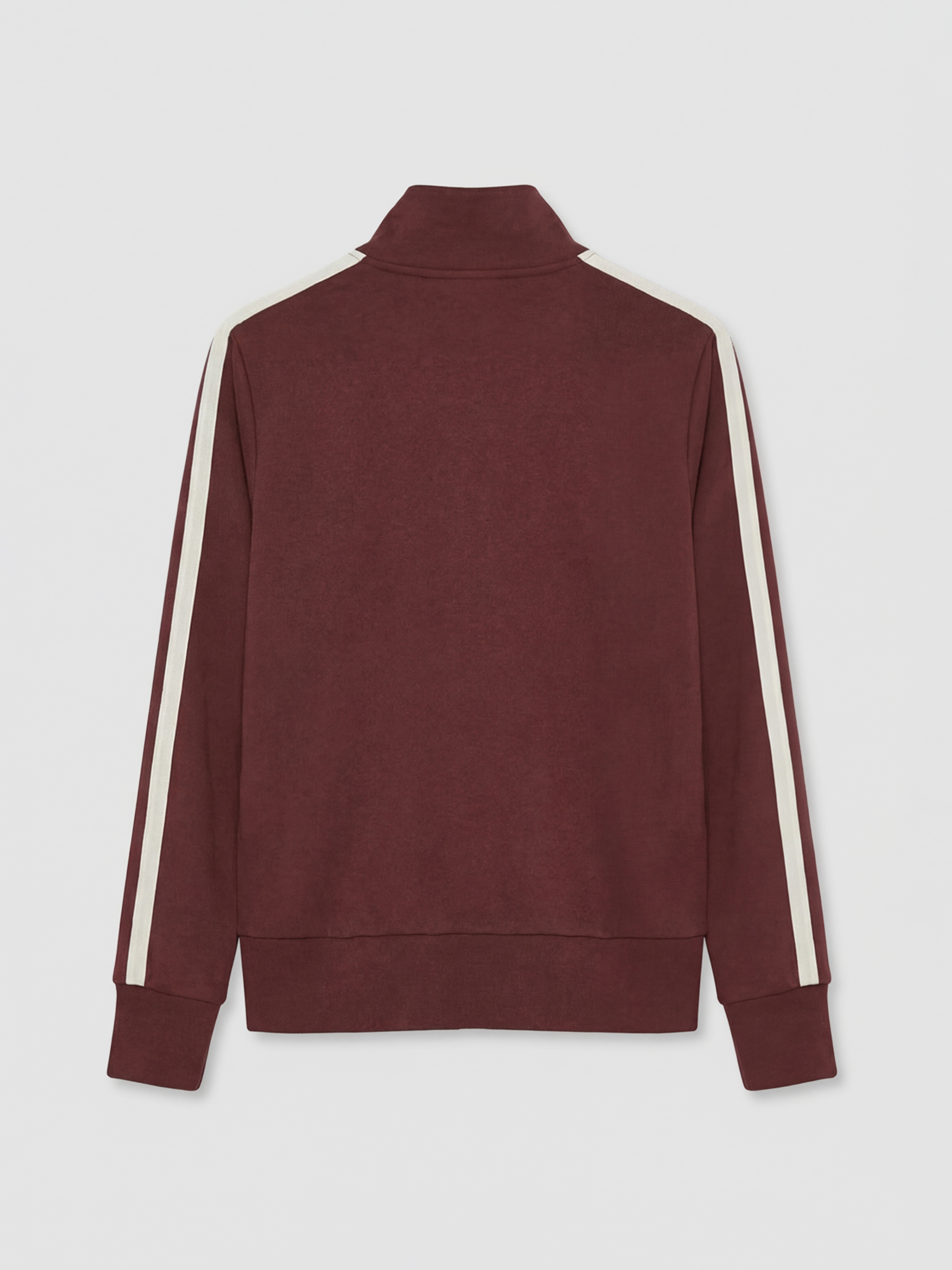 Kahverengi Dik Yaka Soft Touch Kadın Fermuarlı Sweatshirt-1