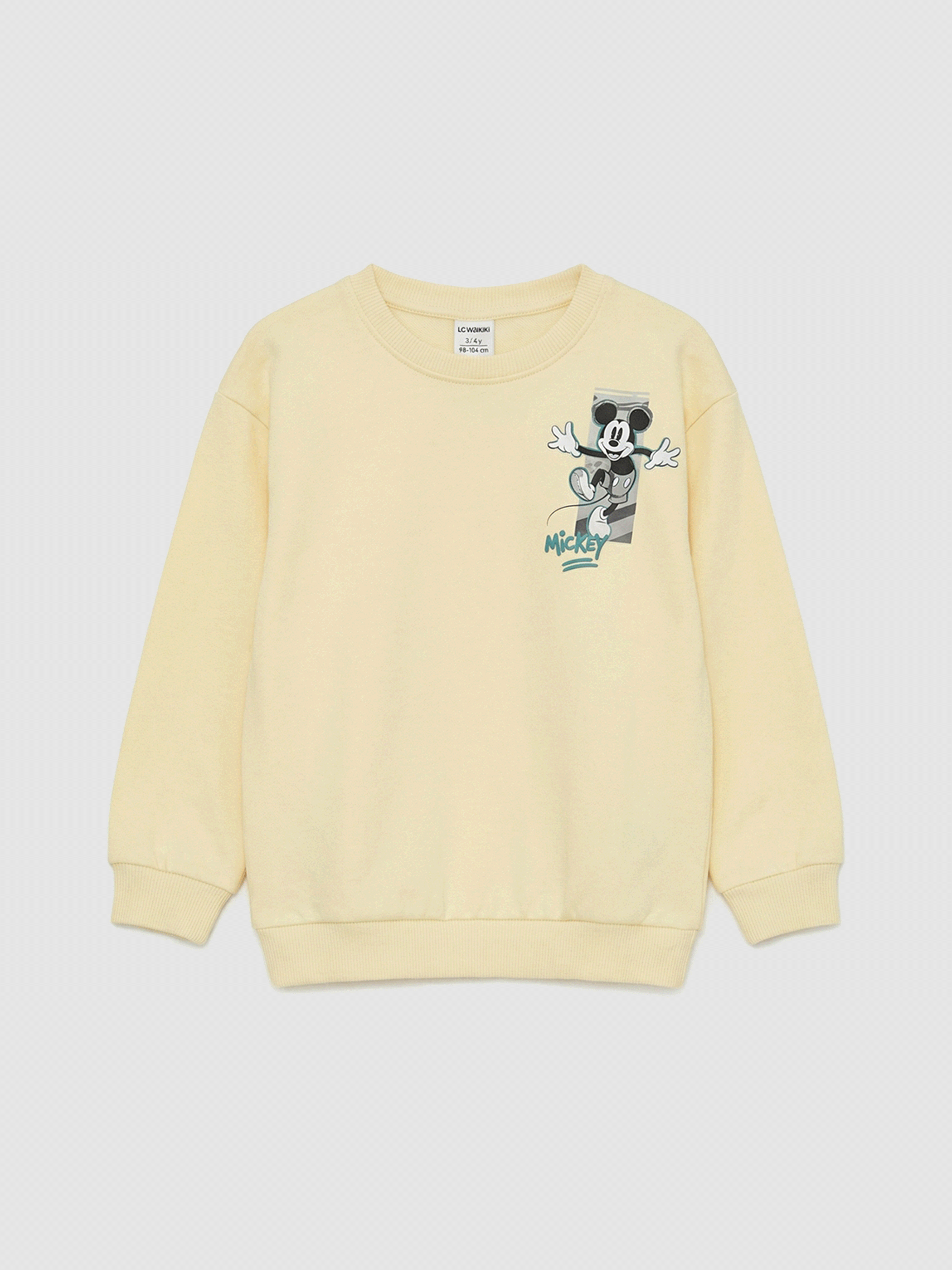 LCW Kids Mickey Mouse Baskılı Erkek Çocuk Kalın Sweatshirt - S6MV96Z1-FDR