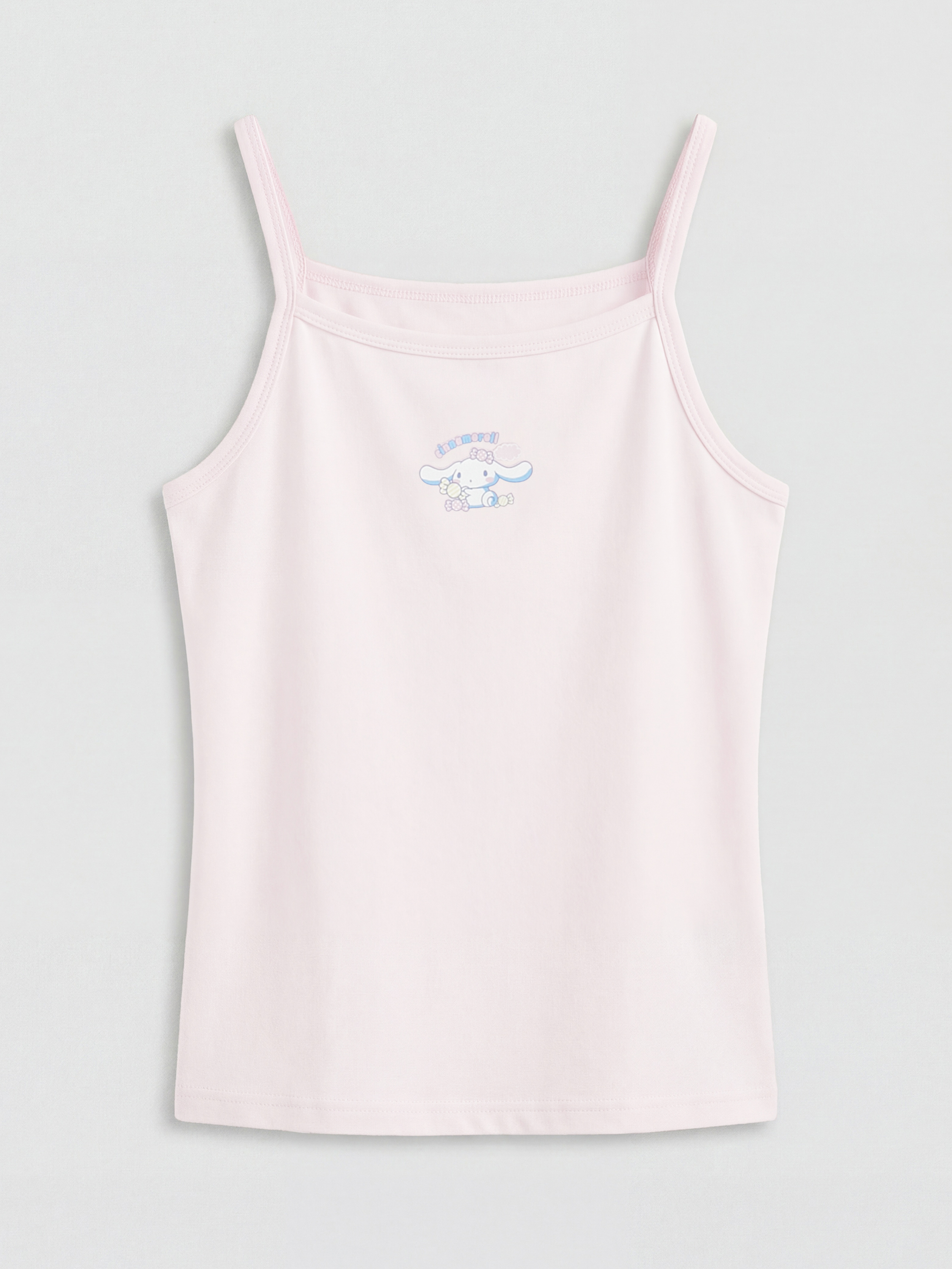 Mavi Cinnamoroll Baskılı İp Askılı Kız Çocuk Atlet 2'li-3