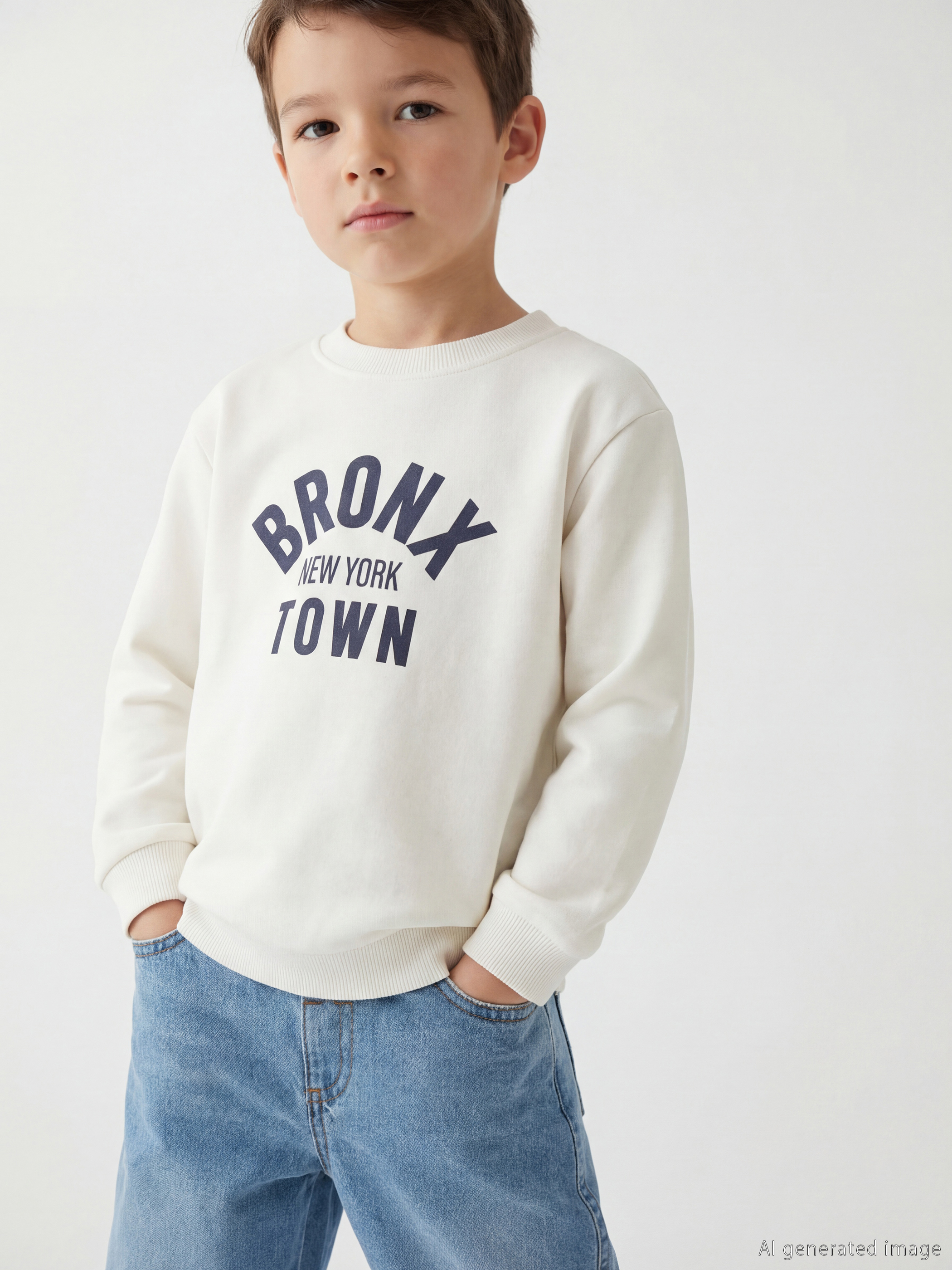 Свитшот для мальчиков с принтом толстый-1