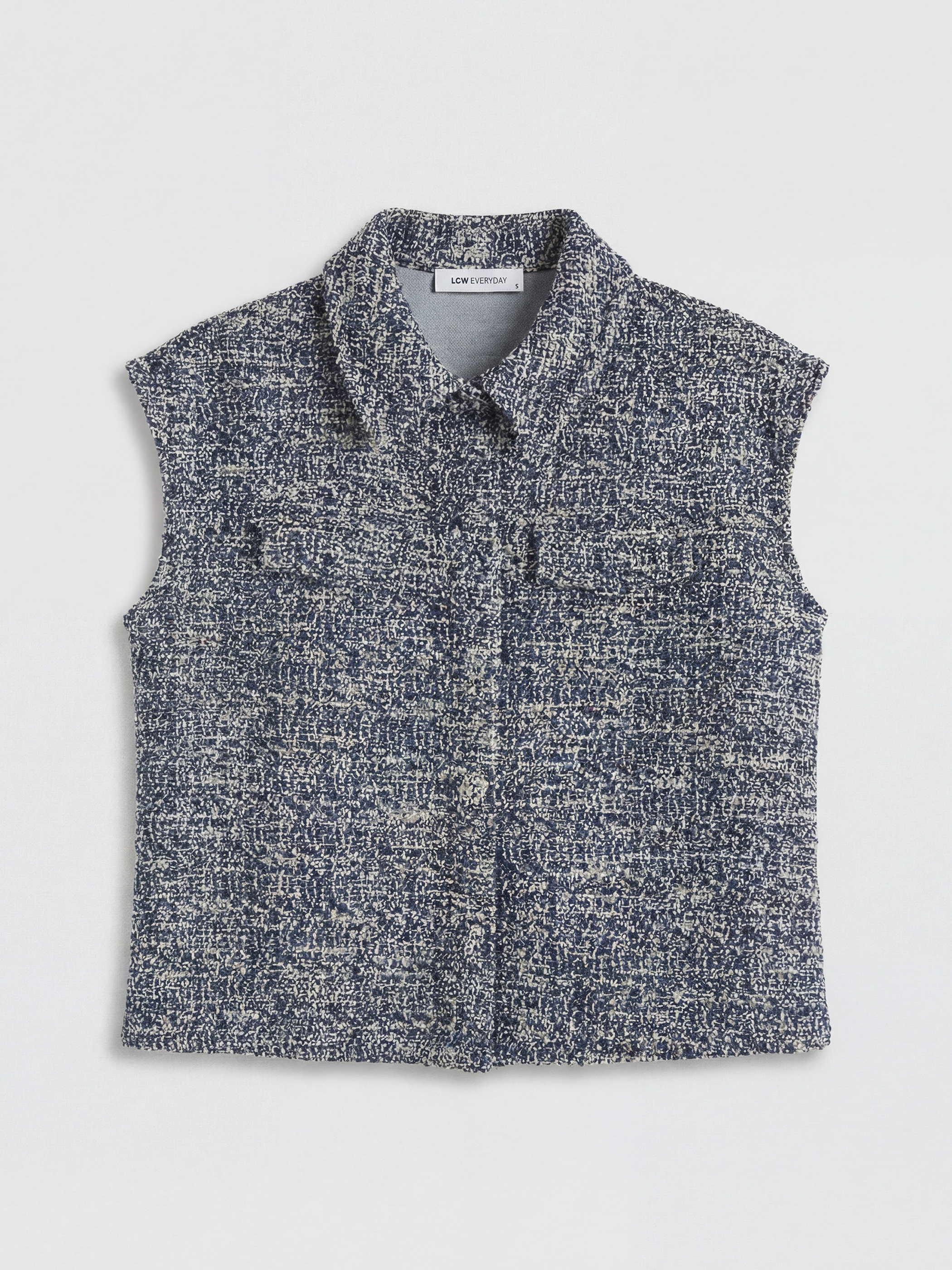 LCWAIKIKI Classic Gömlek Yaka Dokulu Kadın Yelek - S6N314Z8-LN6