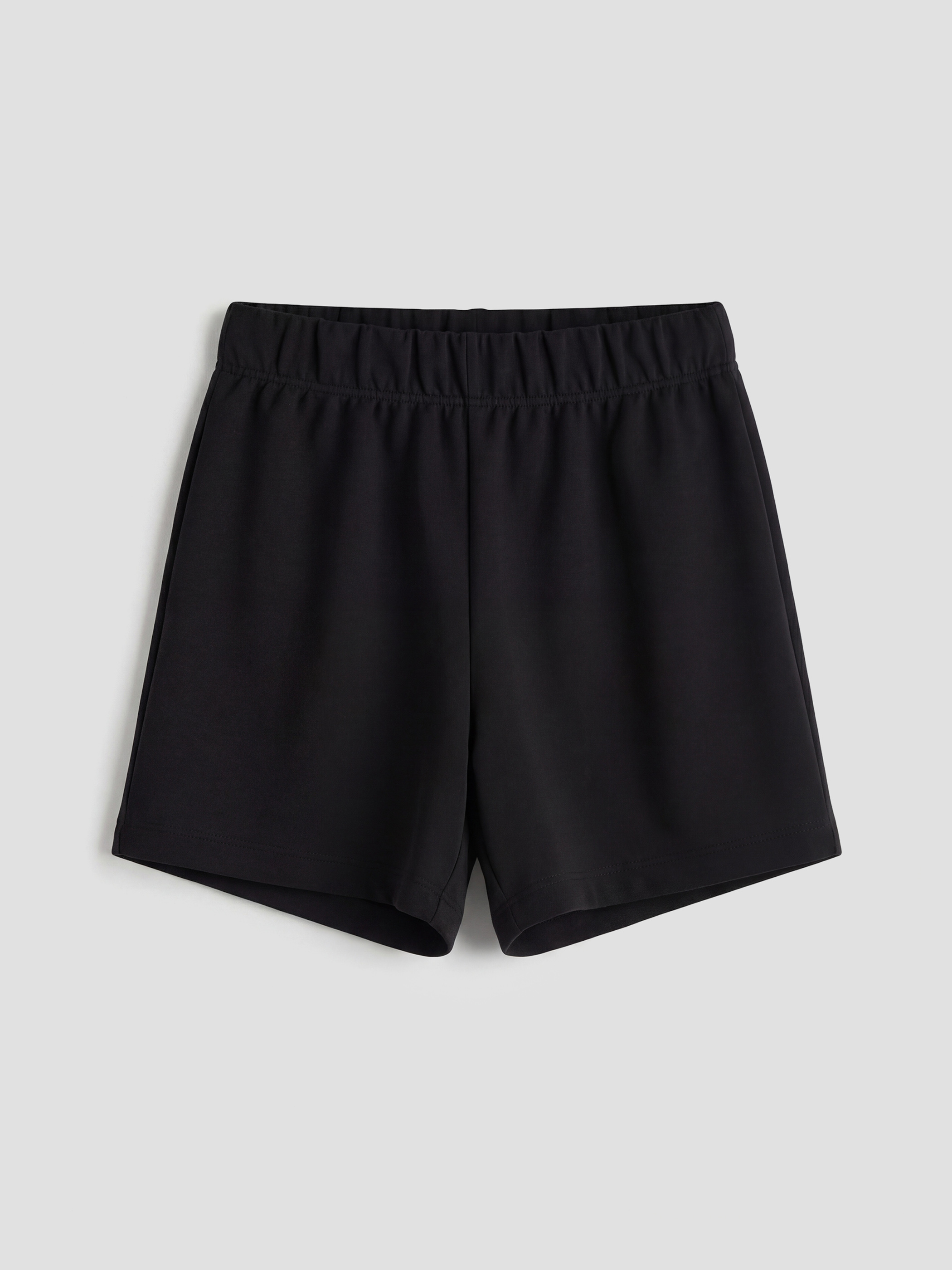 Siyah Bisiklet Yaka Kız Çocuk Tişört ve Şort-3