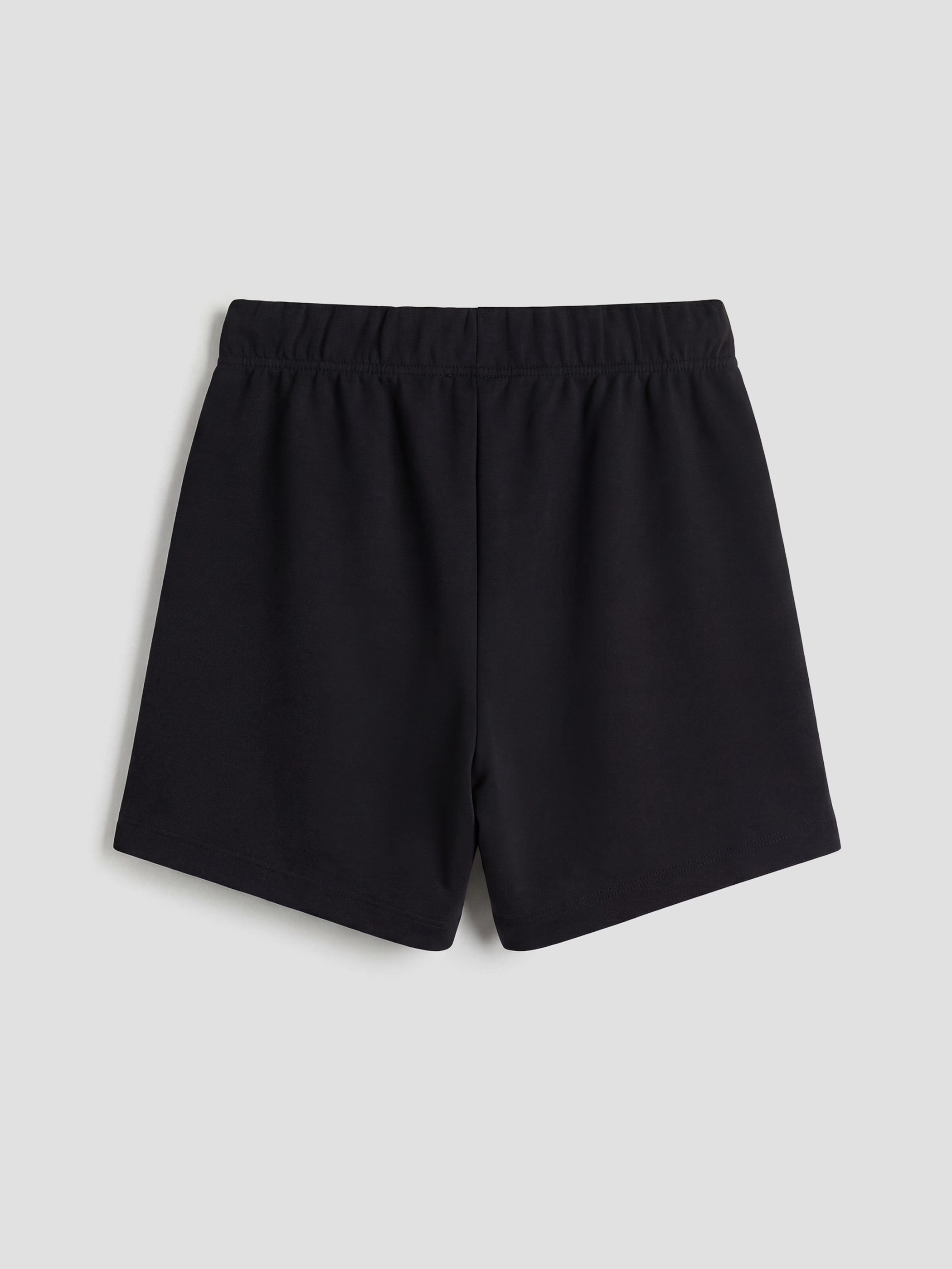 Siyah Bisiklet Yaka Kız Çocuk Tişört ve Şort-4