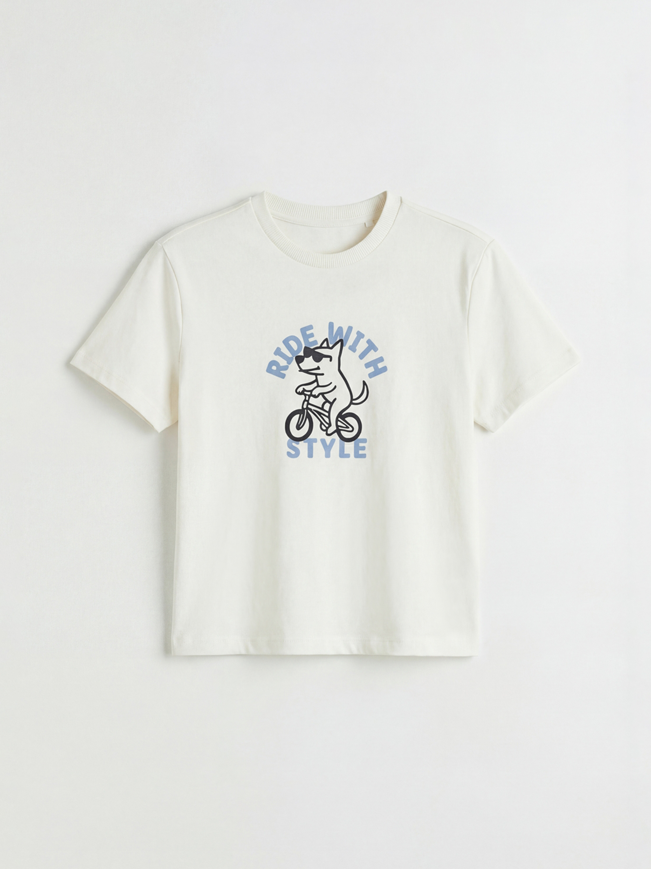 LCW Kids Bisiklet Yaka Baskılı Erkek Bebek Tişört - S6N359Z1-QVK