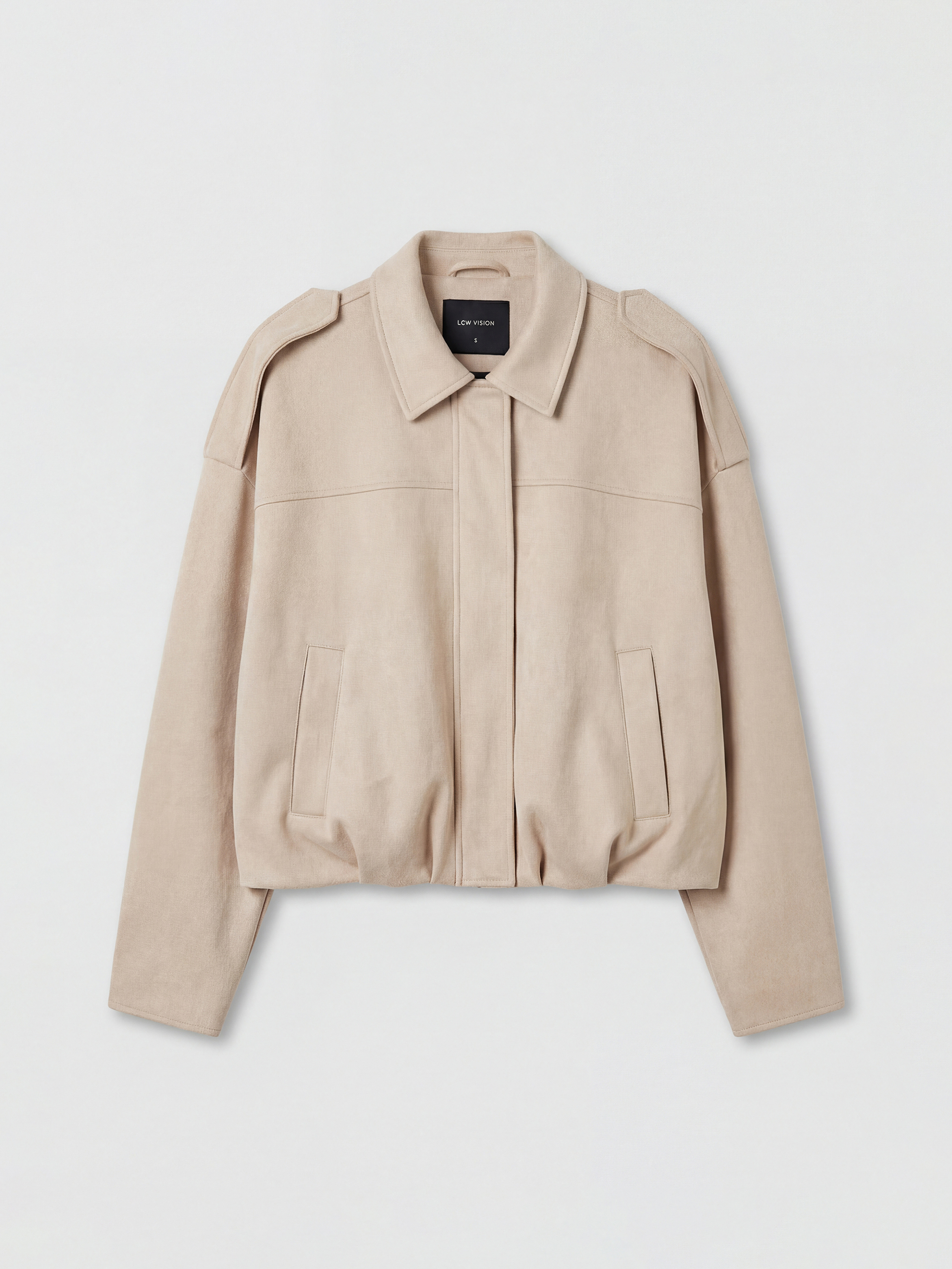 LCW Vision Gömlek Yaka Kadın Süet Görünümlü Ceket - S6N525Z8-DXR