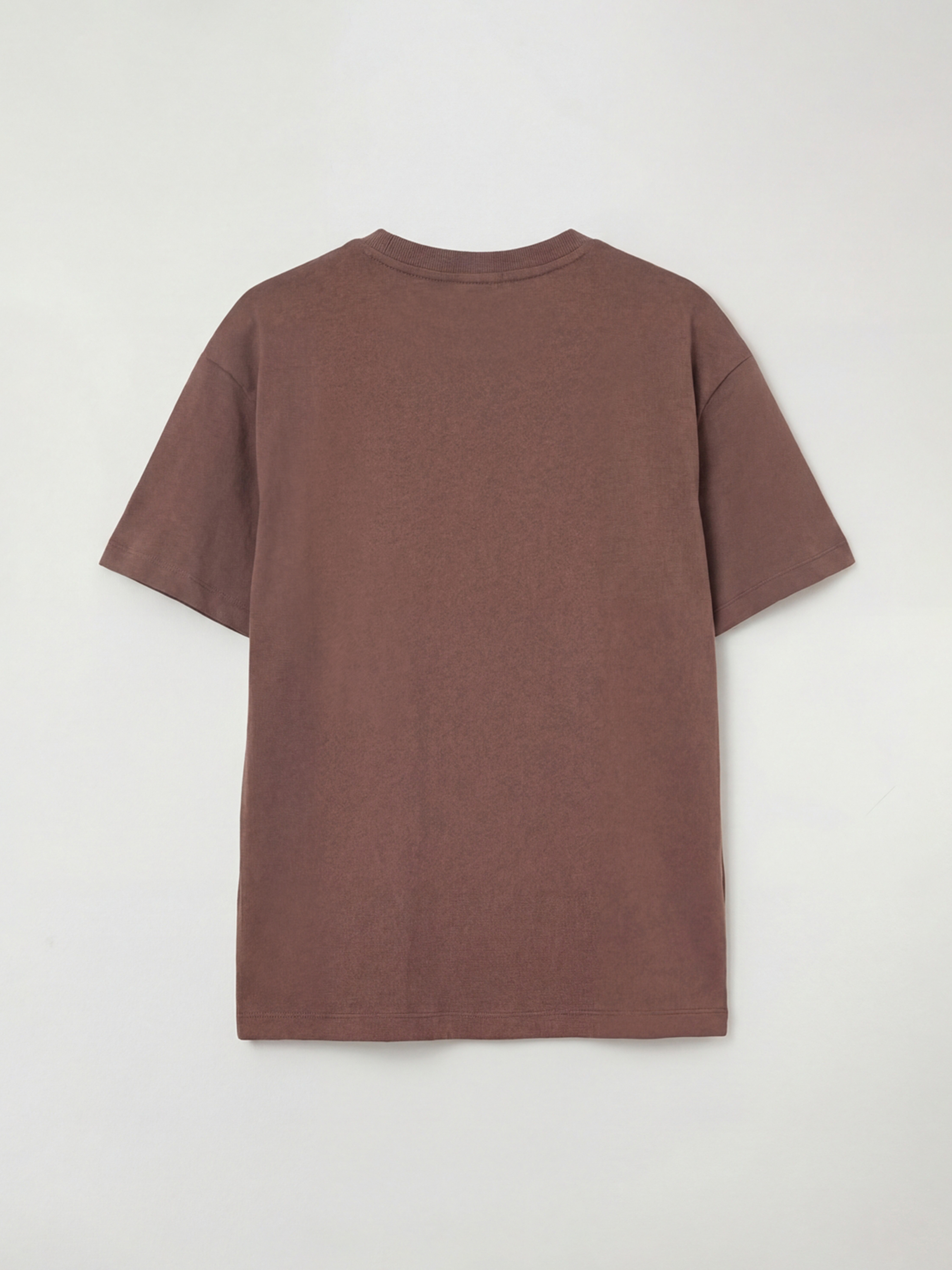 Kahverengi Bisiklet Yaka Capyfun Baskılı Kız Çocuk Tişört-1