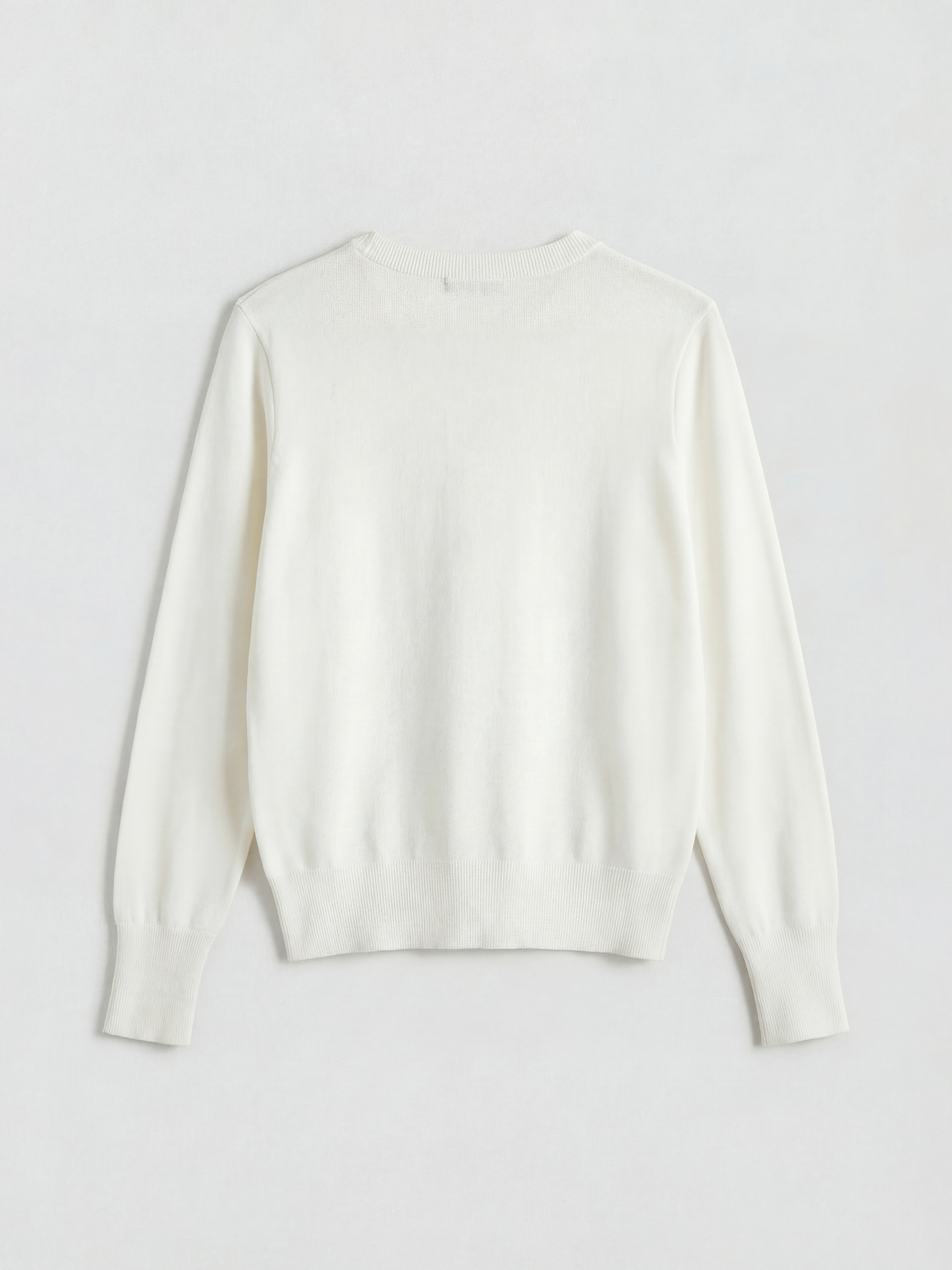 Ekru Bisiklet Yaka Kadın Triko Kazak	-5