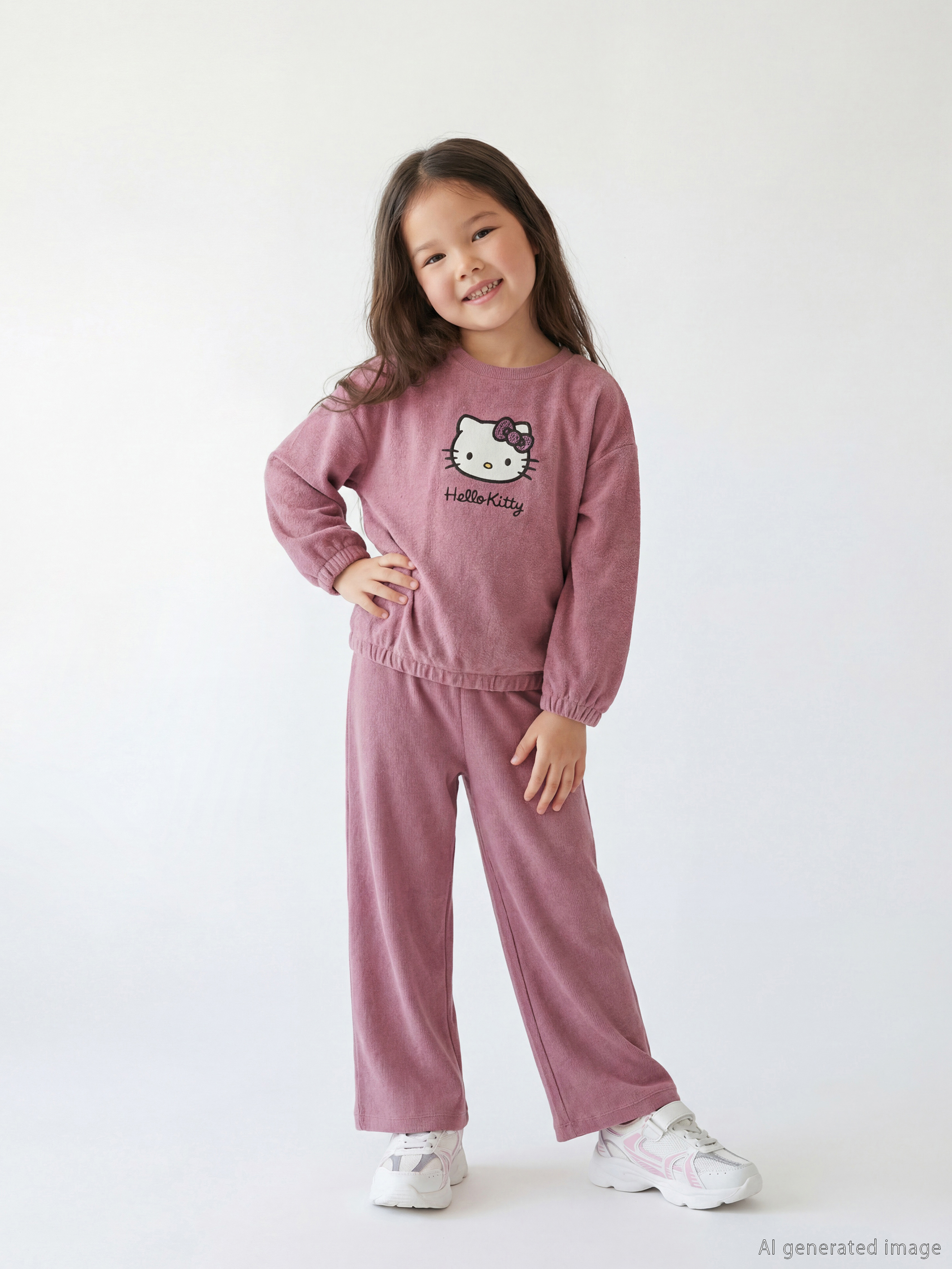 LCW Kids Hello Kitty Nakışlı Kız Çocuk Takım 2'li - S6N668Z1-GVJ