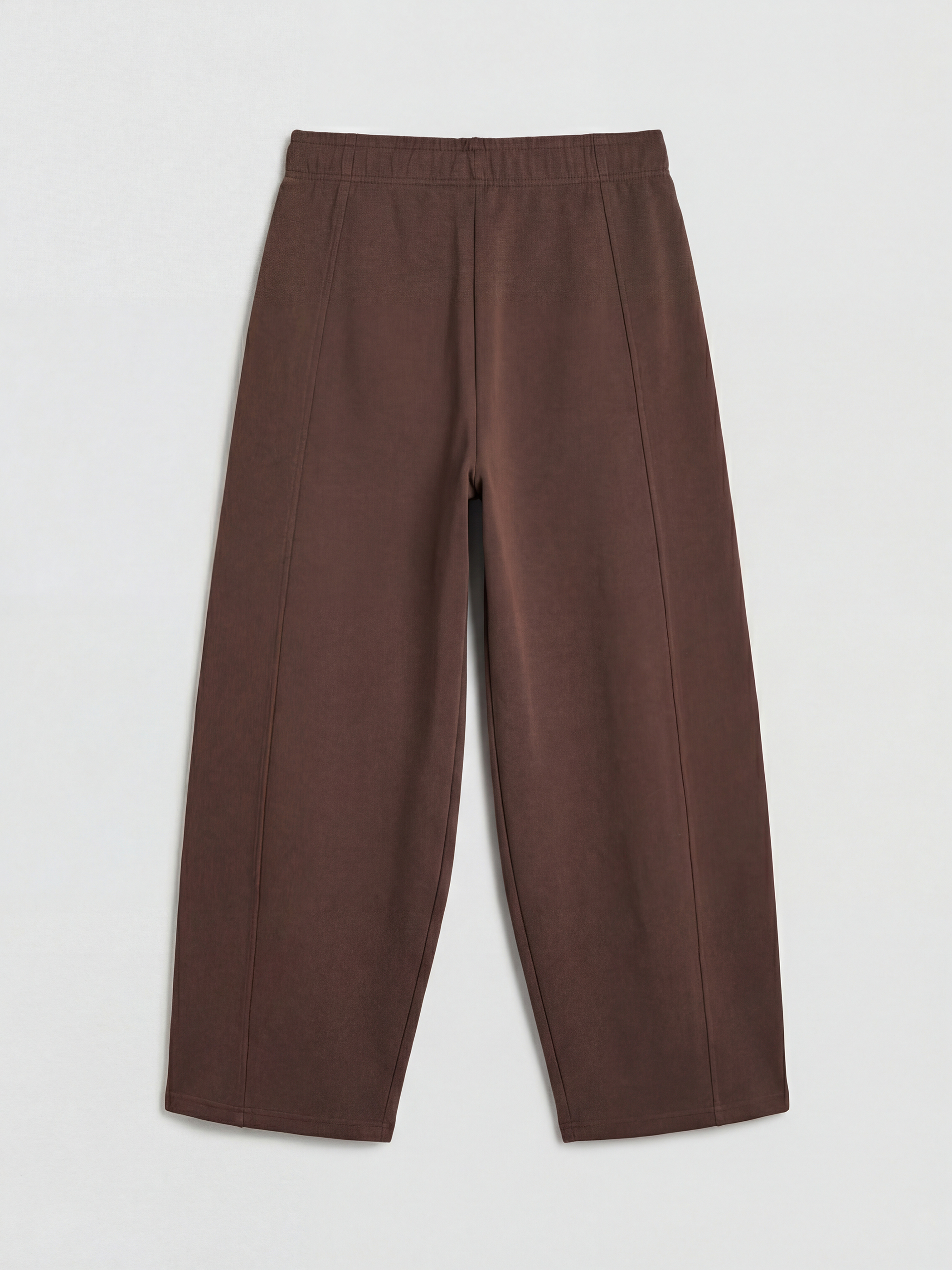 Kahverengi Beli Lastikli Soft Touch Kadın Eşofman Altı-1