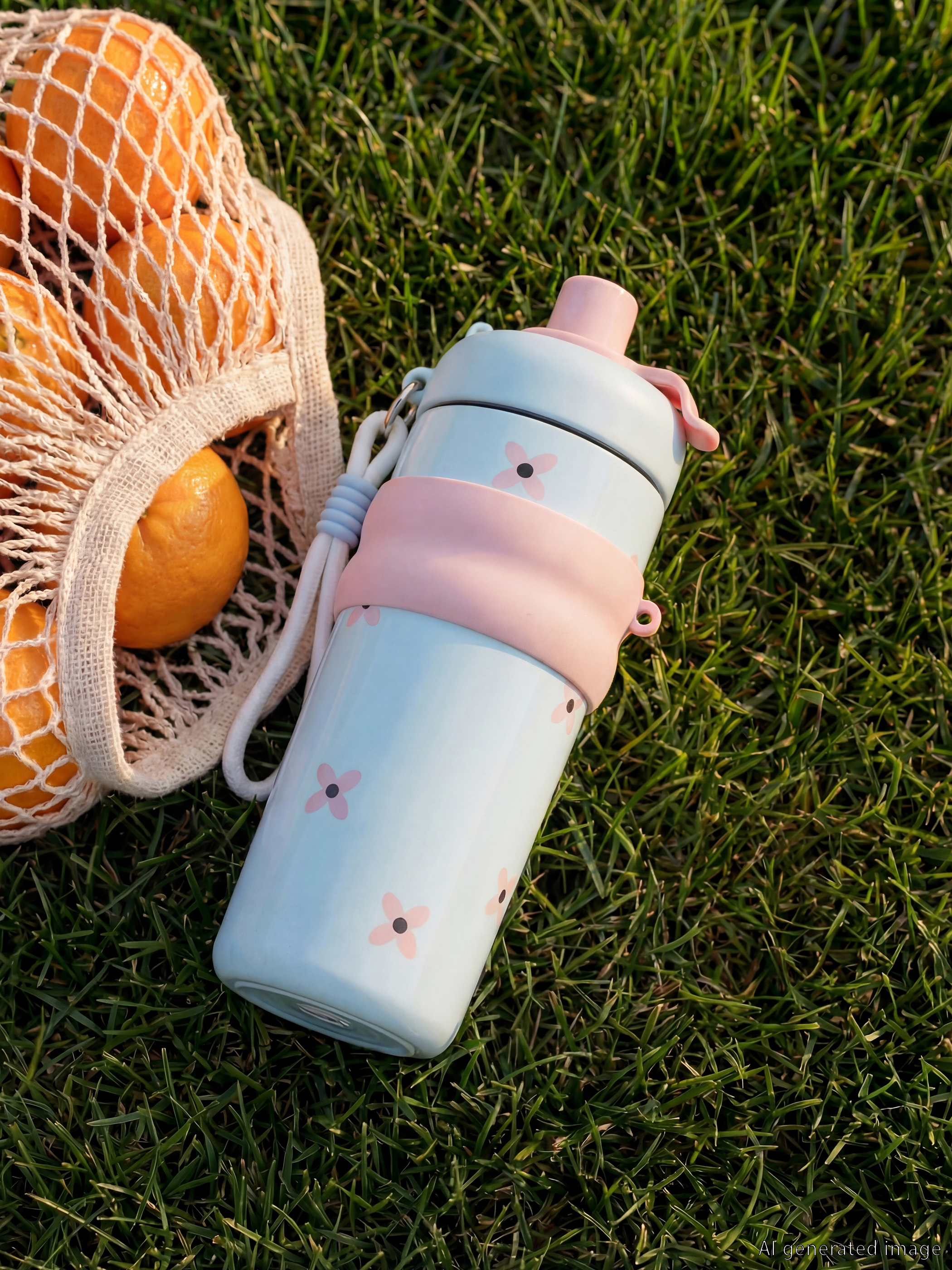 Shotay Çiçek Desenli Çelik Suluk 720 ml - S6N728Z8-QBC