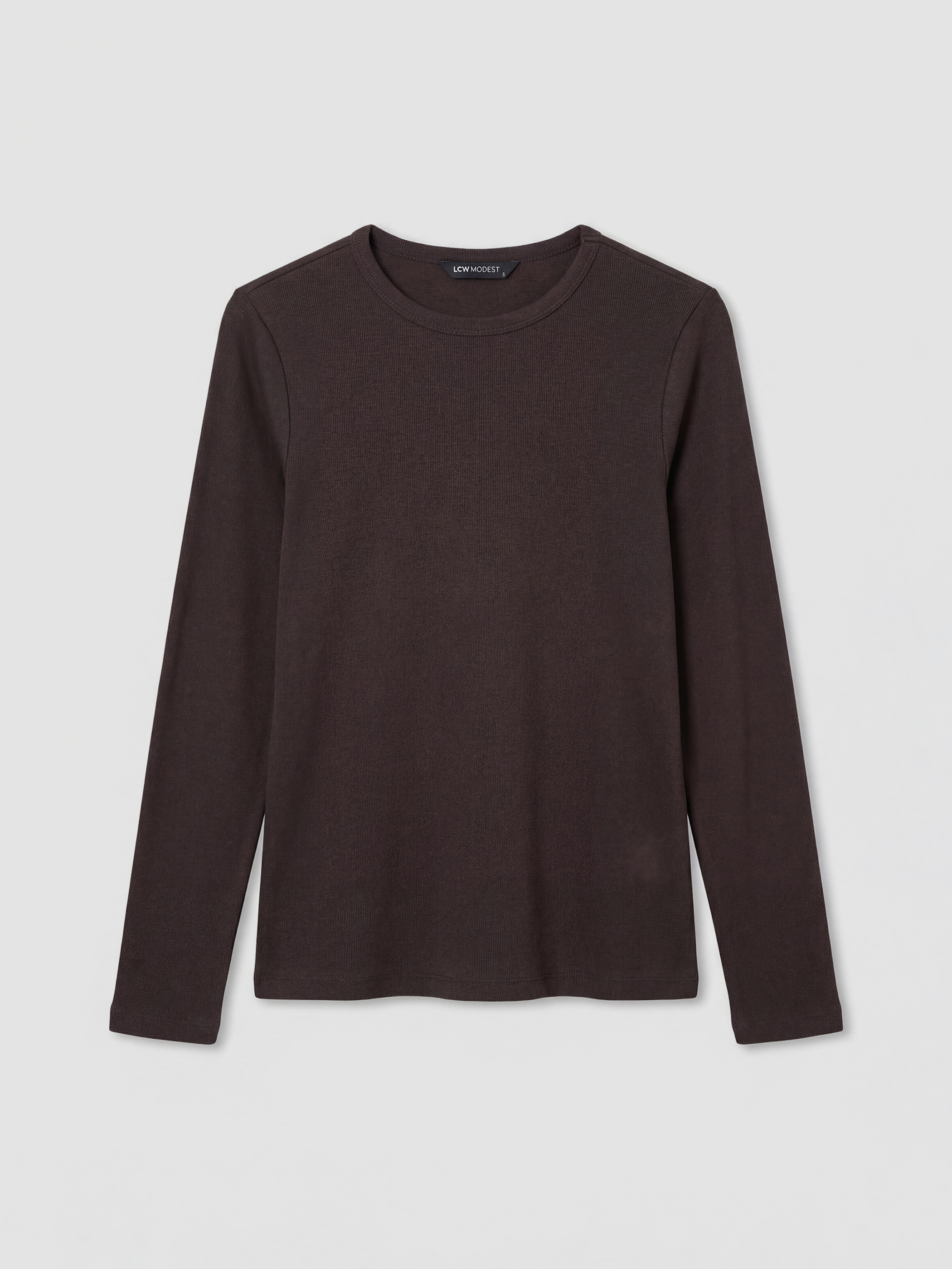 Kahverengi Bisiklet Yaka Kadın Body-4