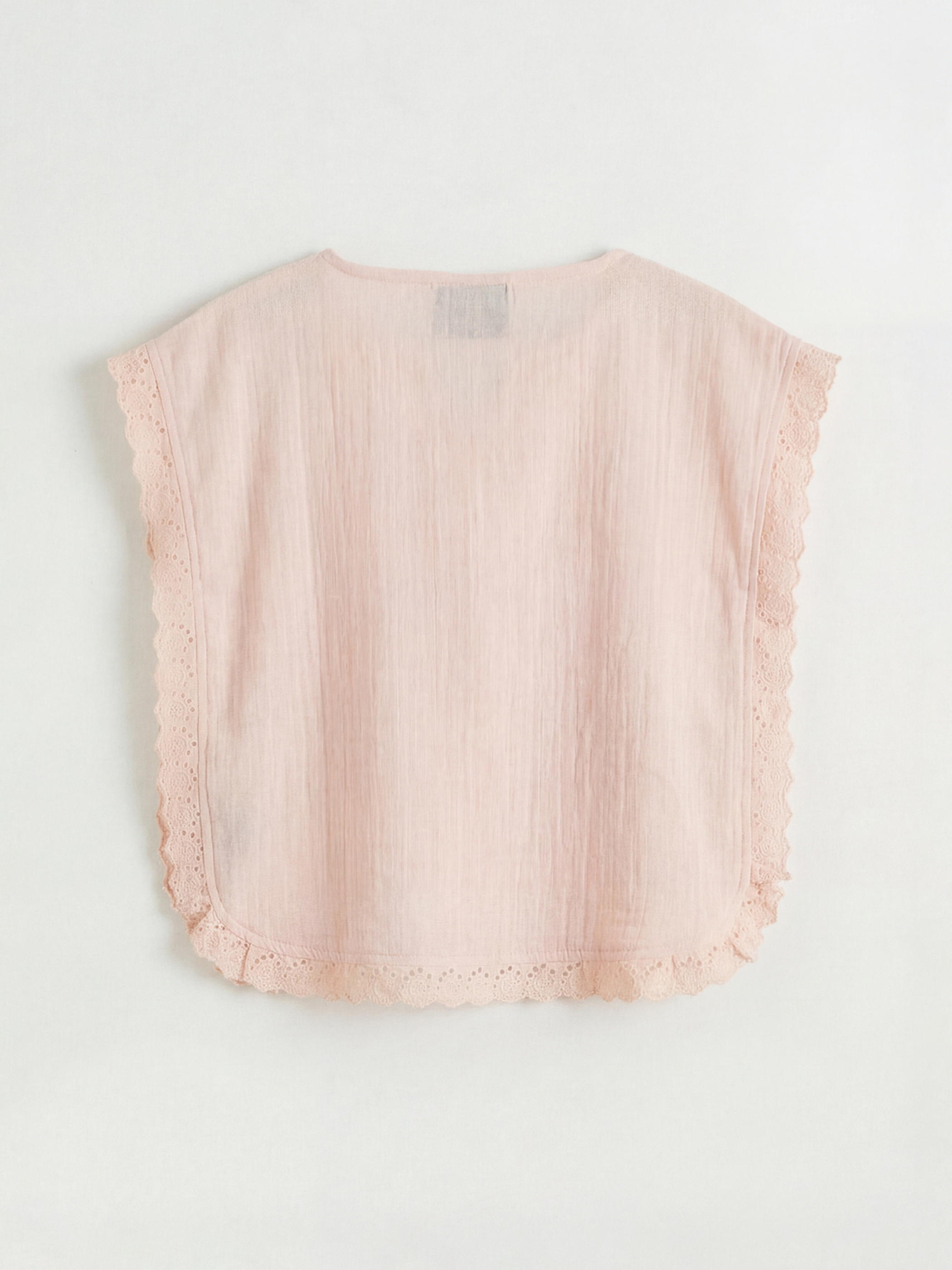 Pembe Fırfır Detaylı Kız Bebek Panço Plaj Havlusu-1