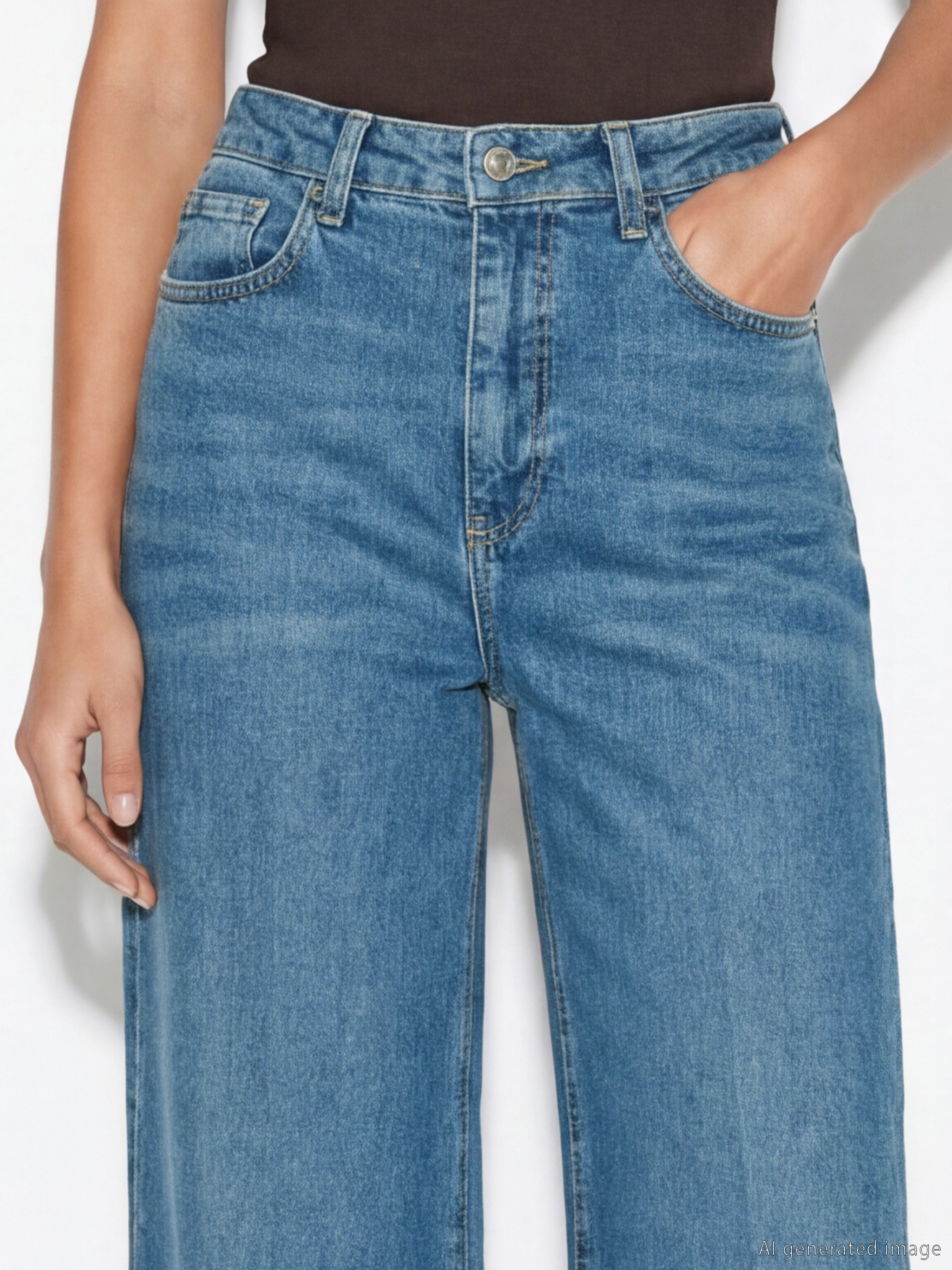 Wideleg Women's Jean Pants-2