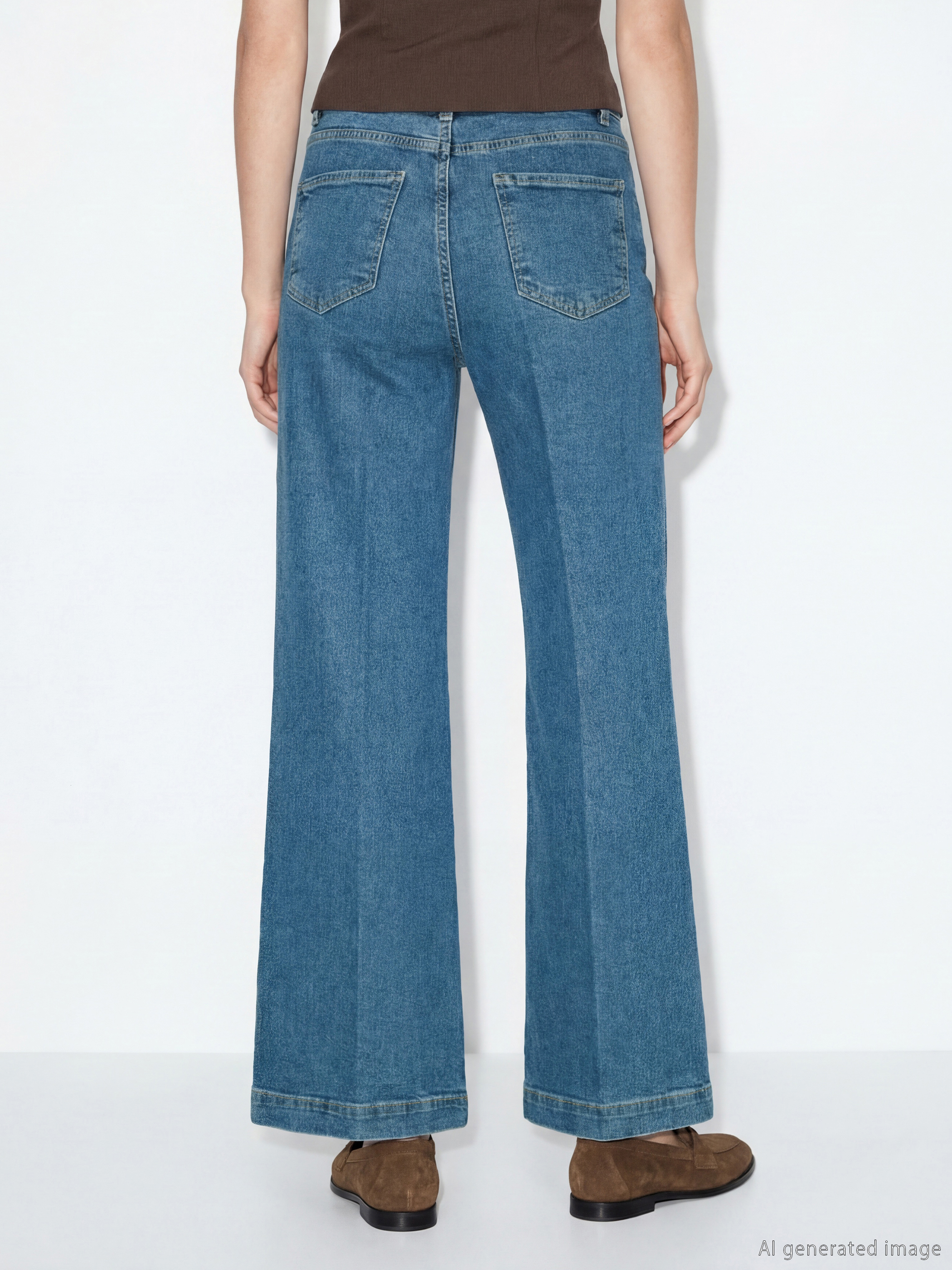 Wideleg Women's Jean Pants-3