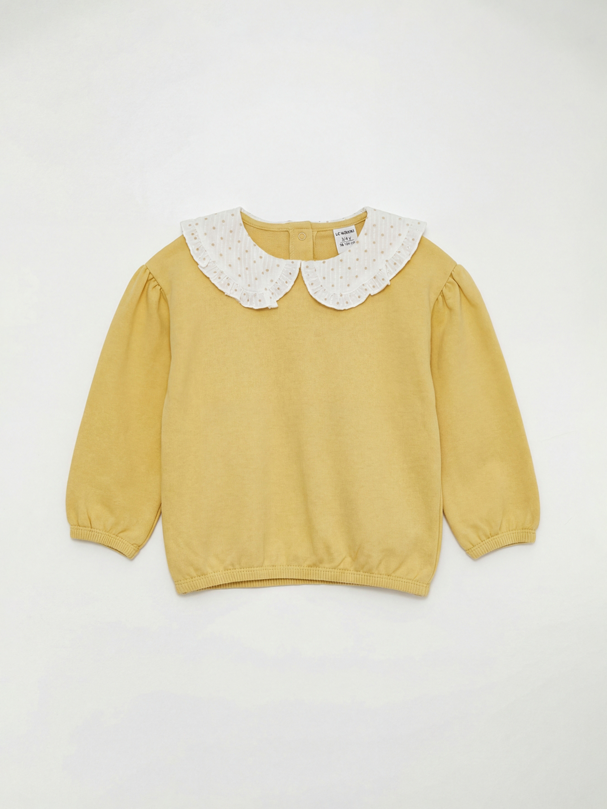 LCW baby Bebe Yaka Kız Bebek Sweatshirt - S6N826Z1-G8C