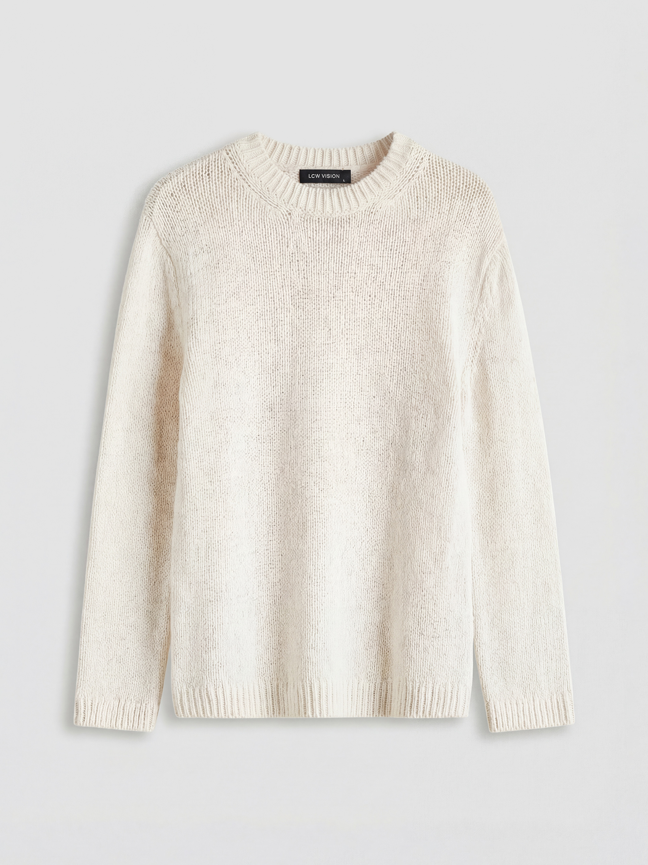 LCW Vision Regular Fit Bisiklet Yaka Kadın Triko Kazak - S6N880Z8-R9J