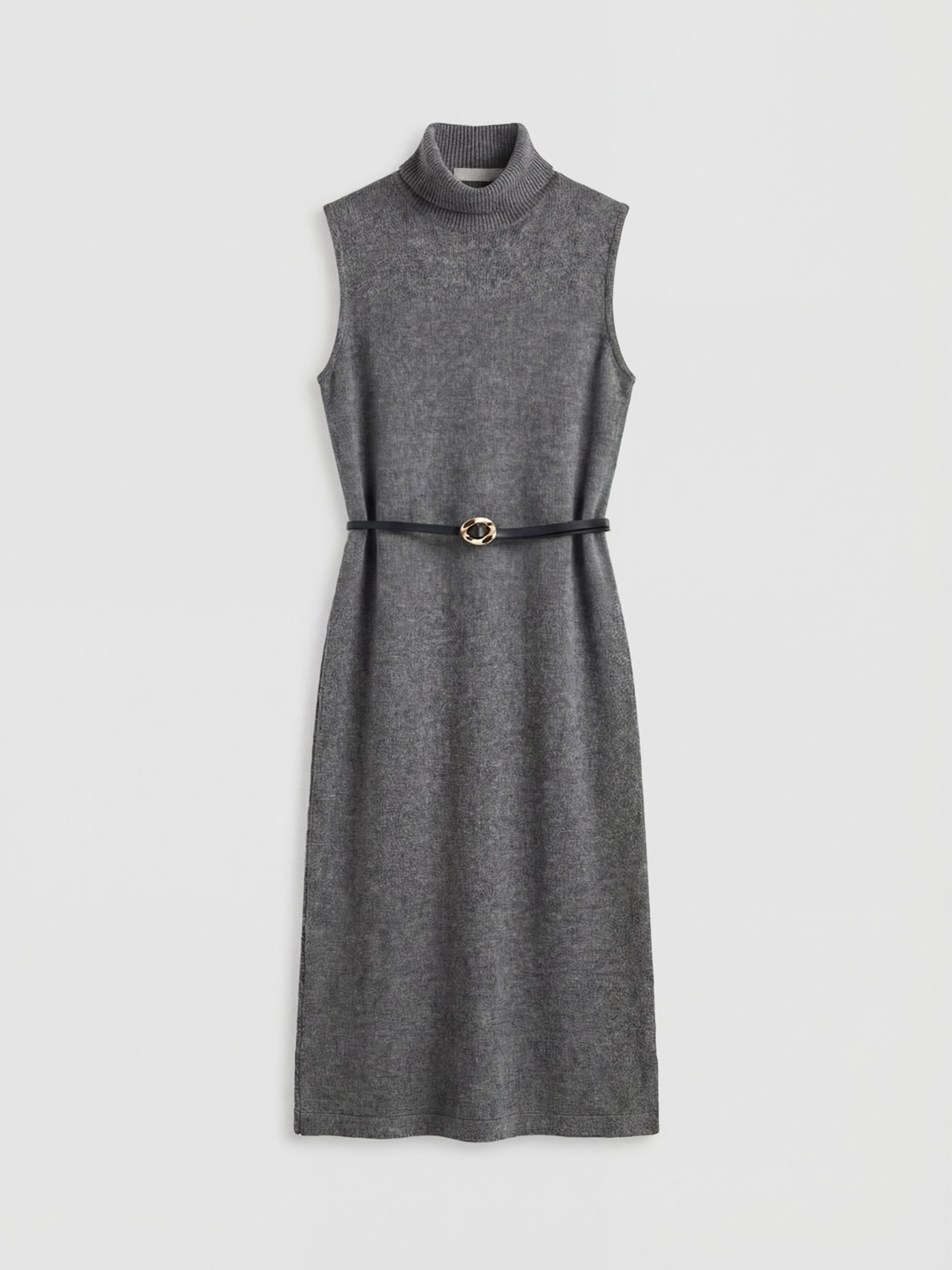 XSIDE Balıkçı Yaka Kemerli Triko Elbise - S6NA25Z8-VDL