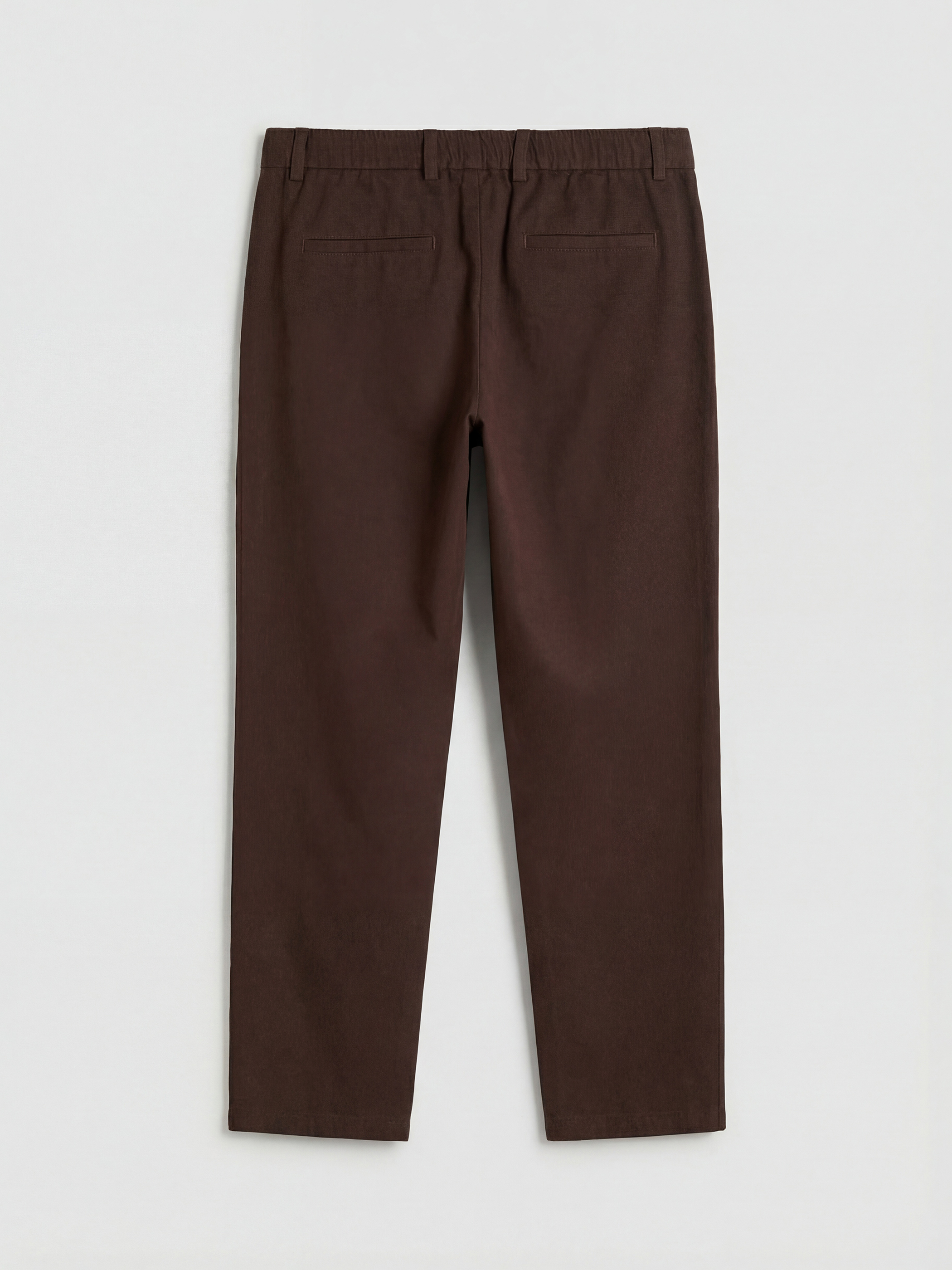 Kahverengi Standart Kalıp Erkek Gabardin Pantolon-1