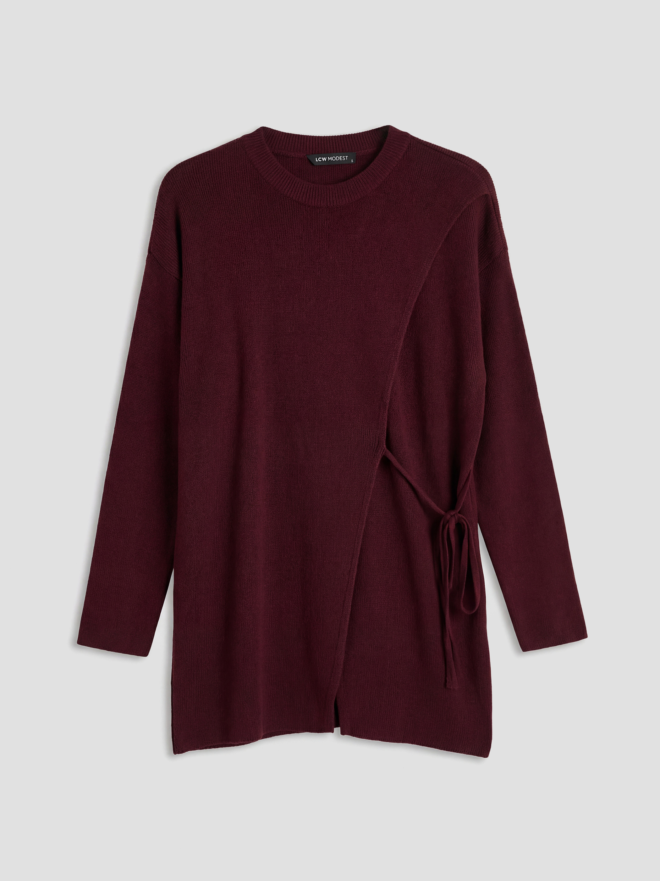 LCW Modest Bisiklet Yaka Kadın Triko Tunik - S6NA71Z8-DCL