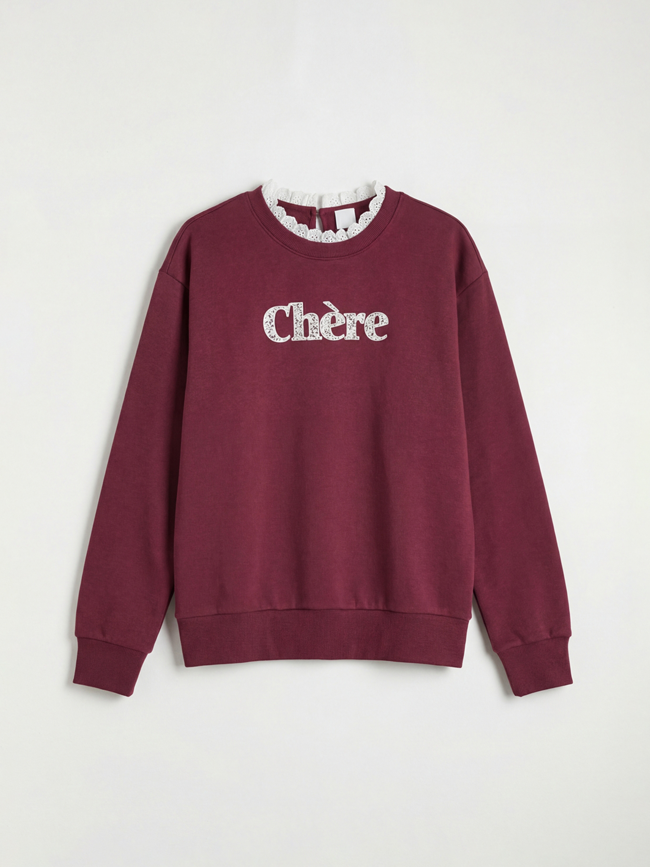 LCW Kids Fırfırlı Yaka Baskılı Kız Çocuk Sweatshirt - S6NC47Z4-YNM