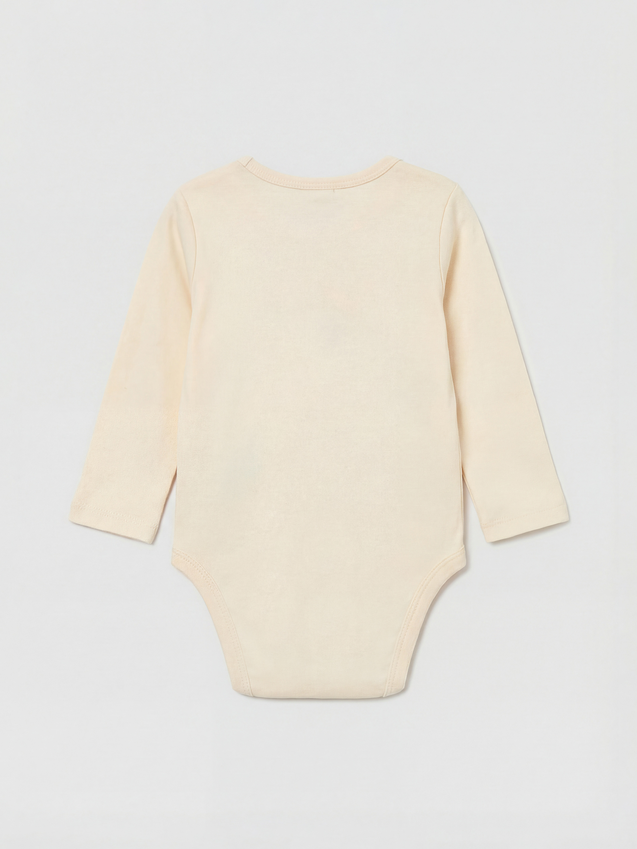 Bej Baskılı Erkek Bebek Çıtçıtlı Body ve Eşofman Altı-2