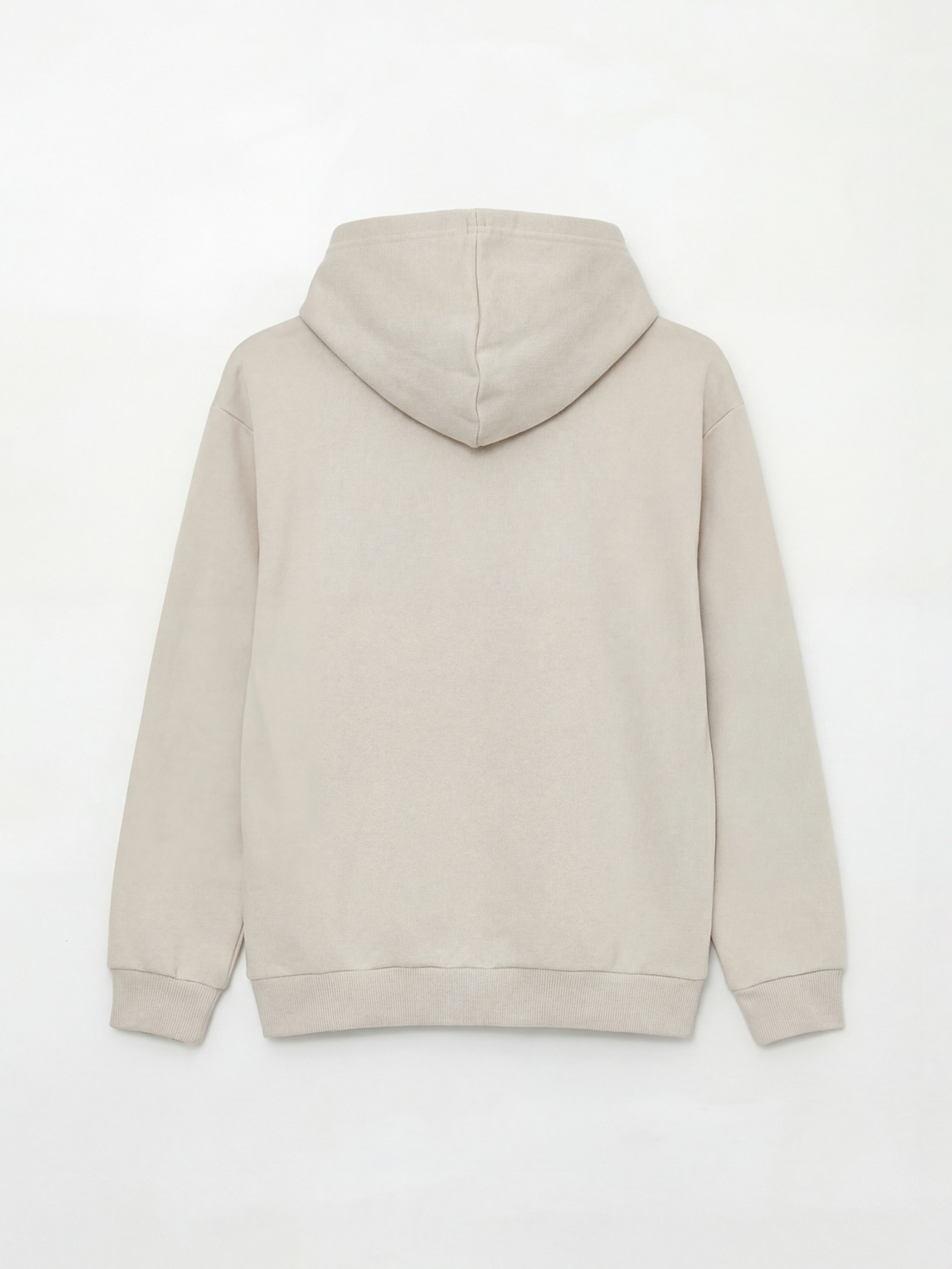 Bej Kapüşonlu Erkek Çocuk Kalın Sweatshirt-1