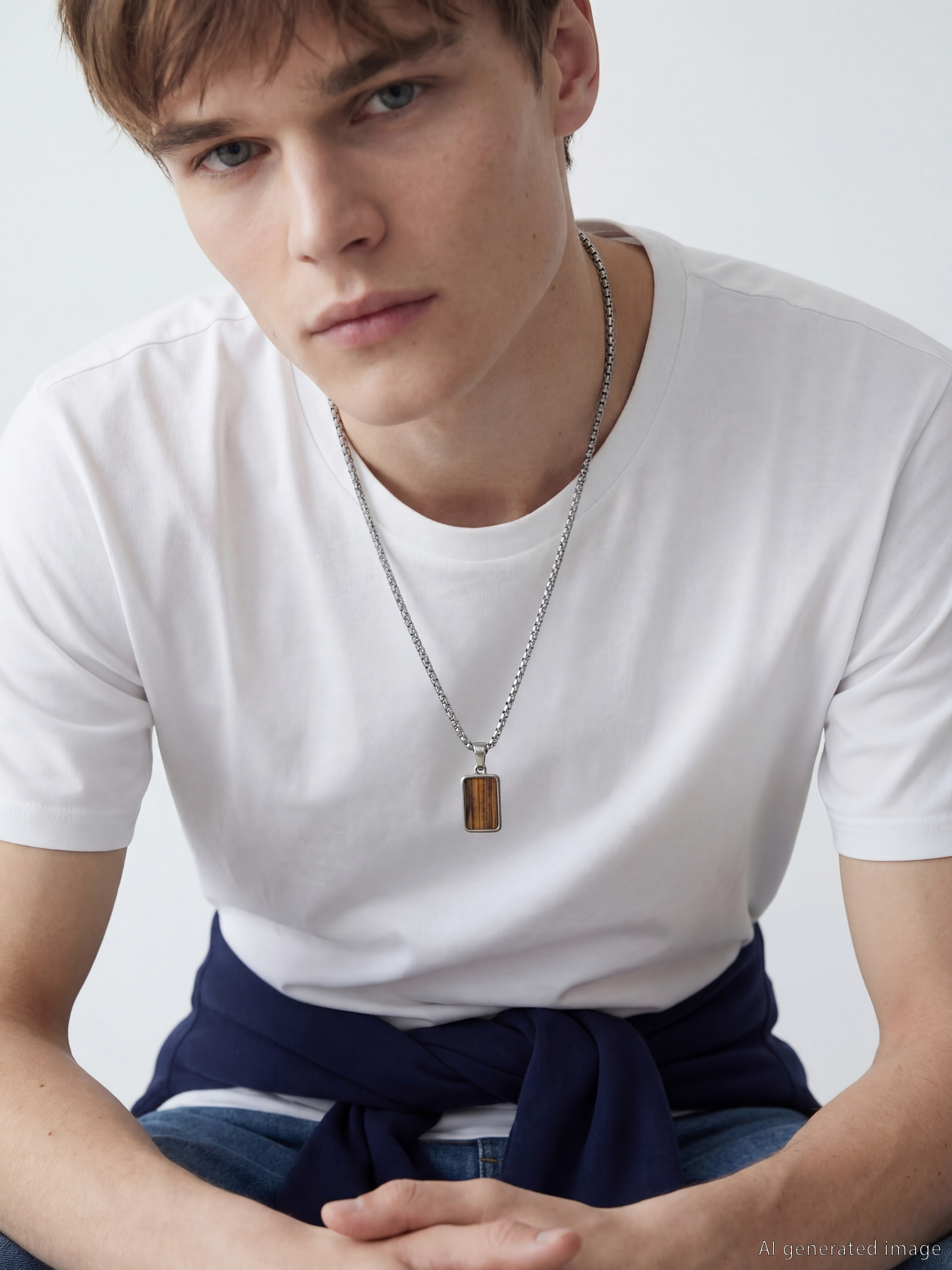 LCW ACCESSORIES Taşlı Erkek Zincir Kolye - S6ND17Z8-ZY1