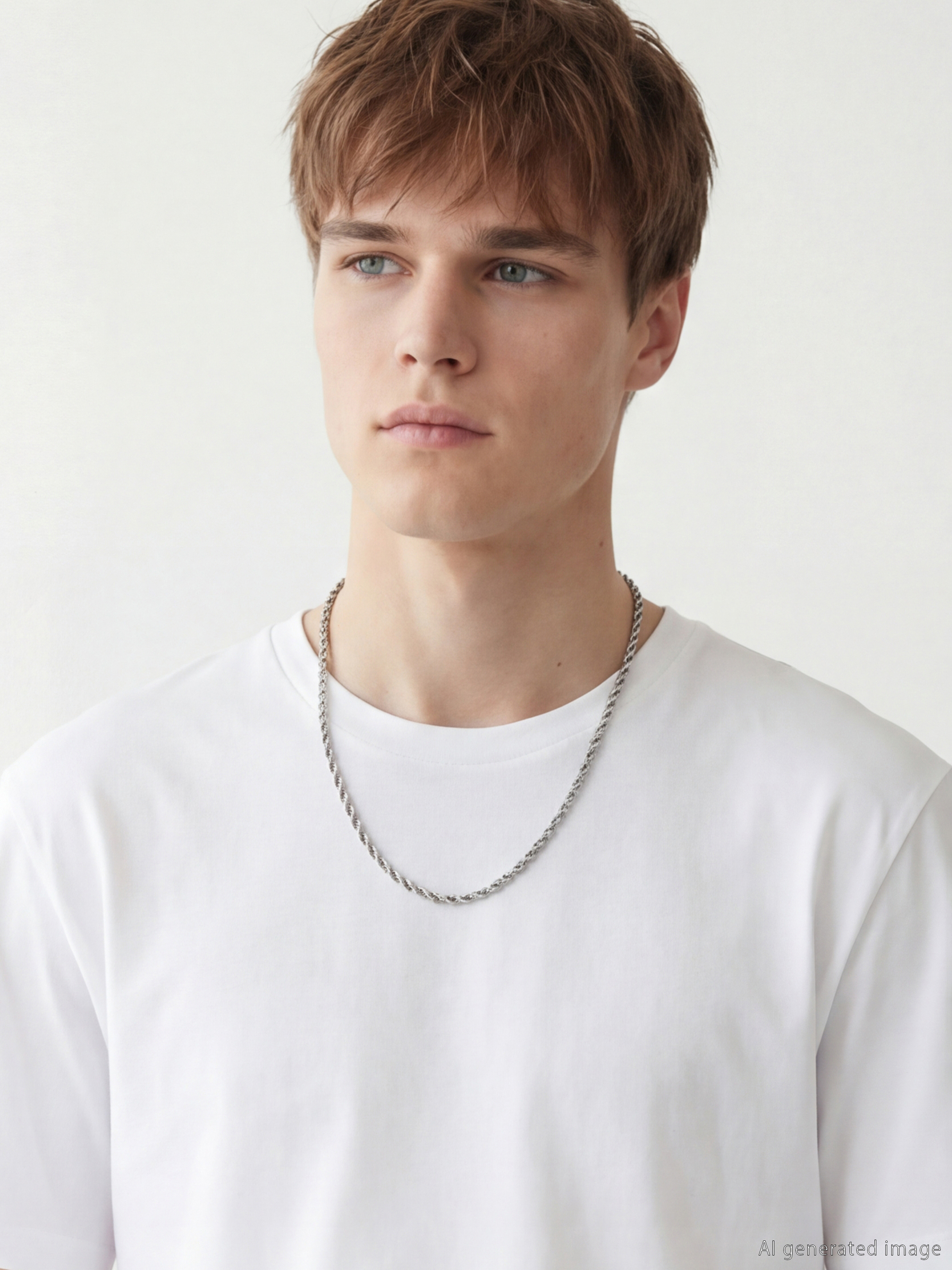 Gri Erkek Zincir Kolye-1