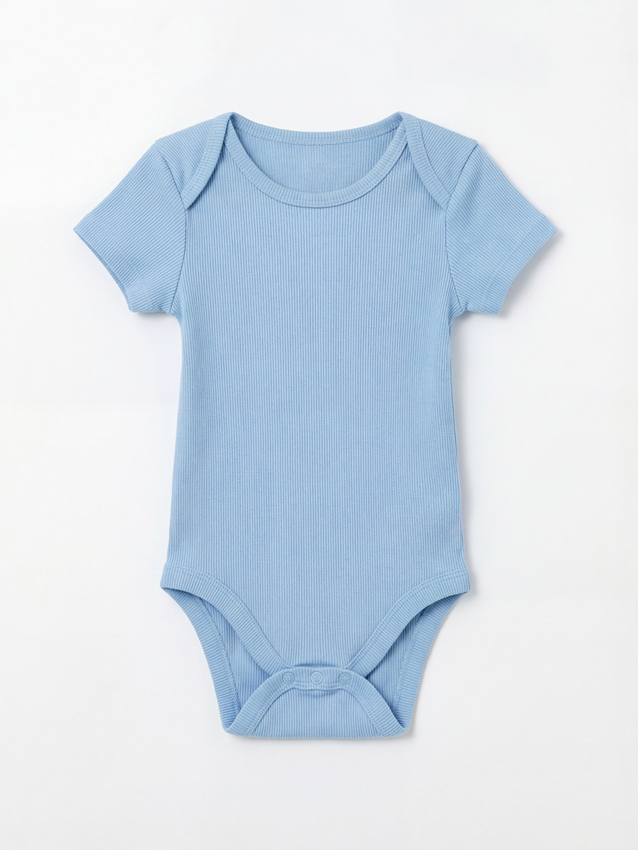 Bej Bisiklet Yaka Erkek Bebek Çıtçıtlı Body 2'li-3