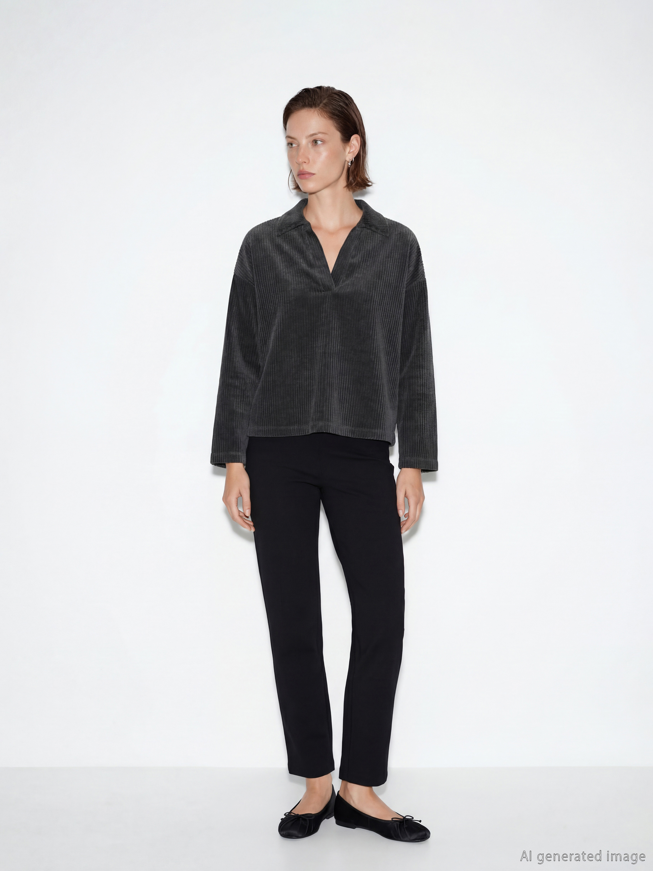 Slim Fit Ženske Pantalone-1