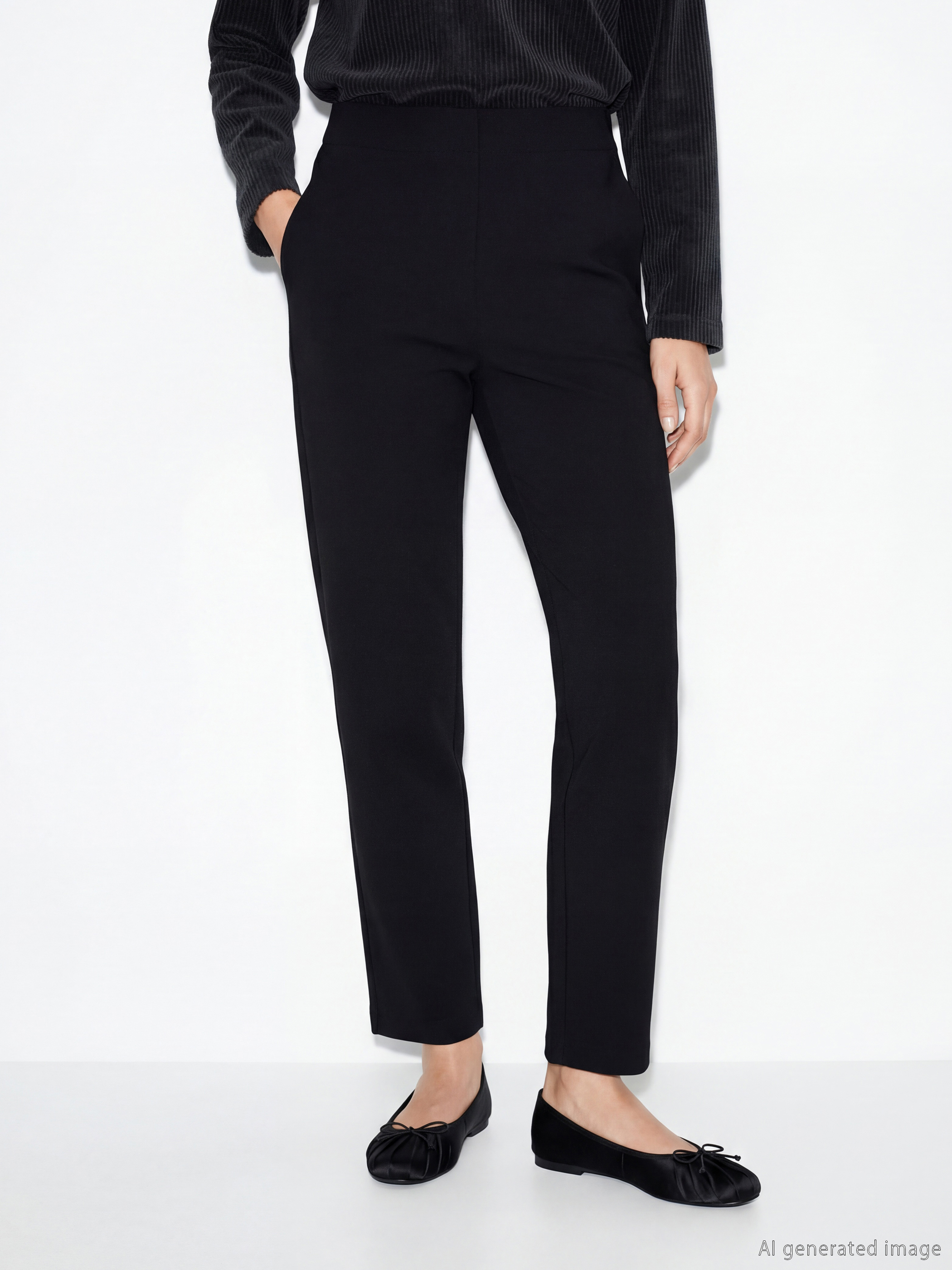 Slim Fit Ženske Pantalone-2