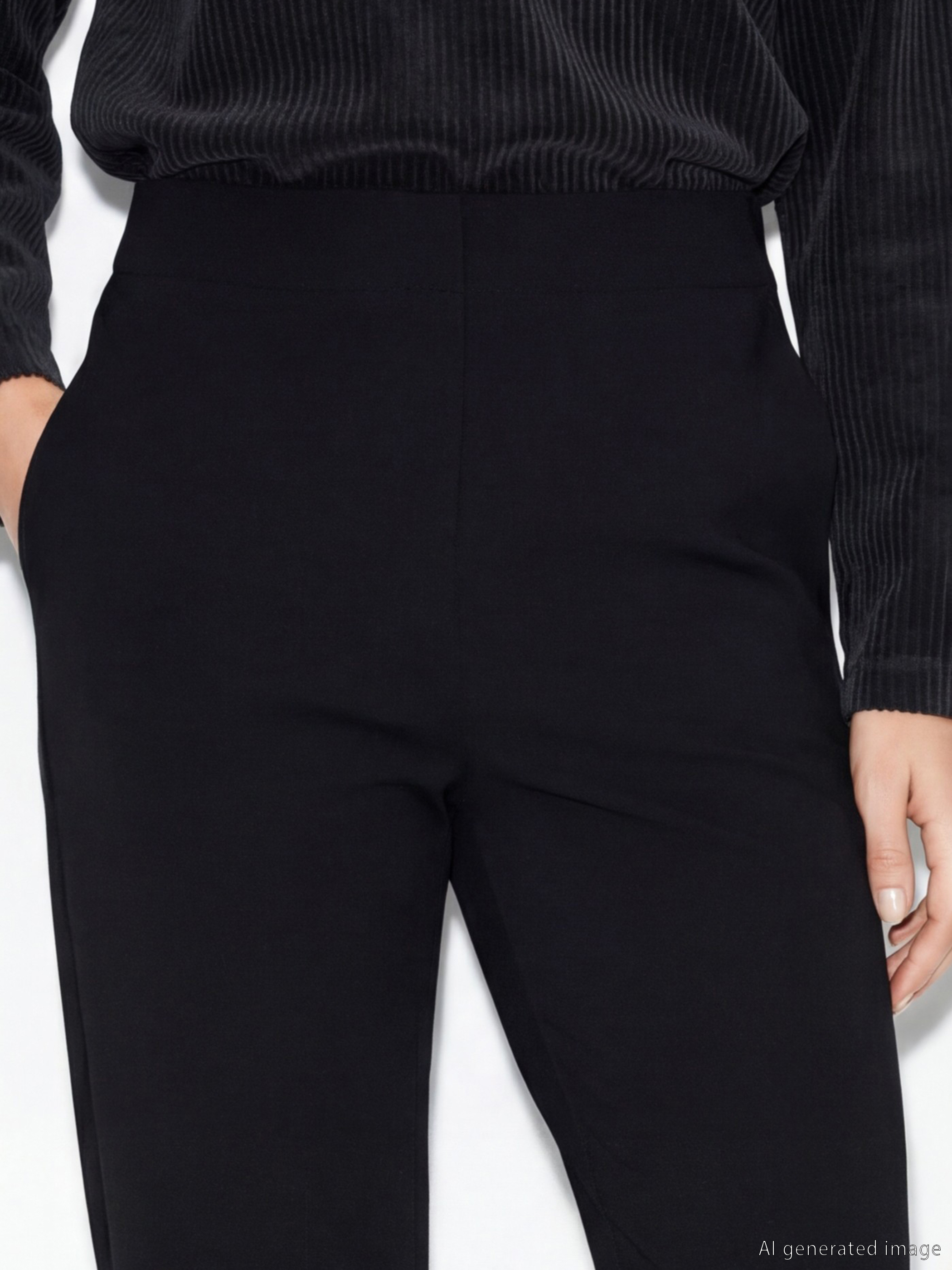 Slim Fit Ženske Pantalone-4