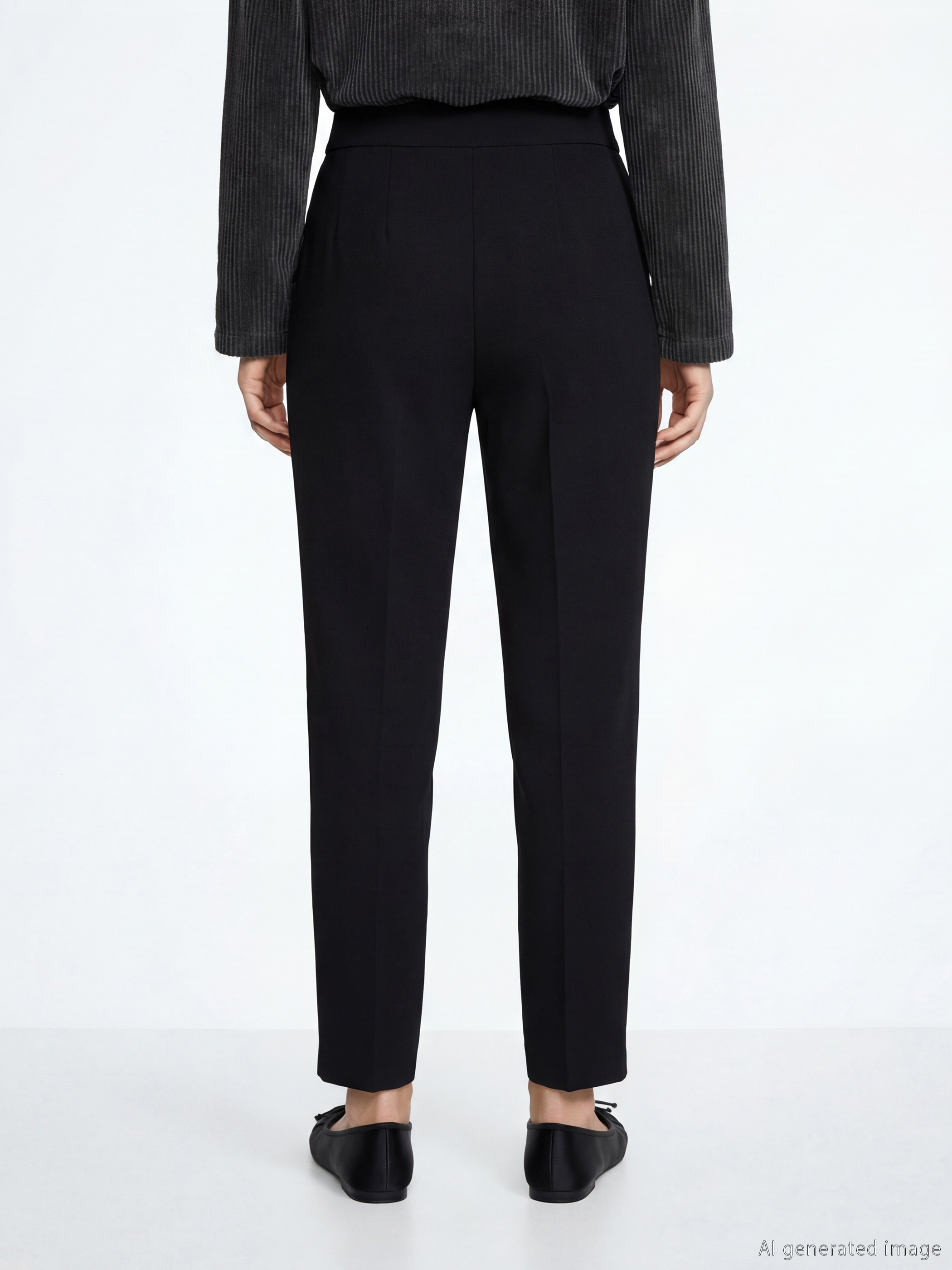 Slim Fit Ženske Pantalone-6