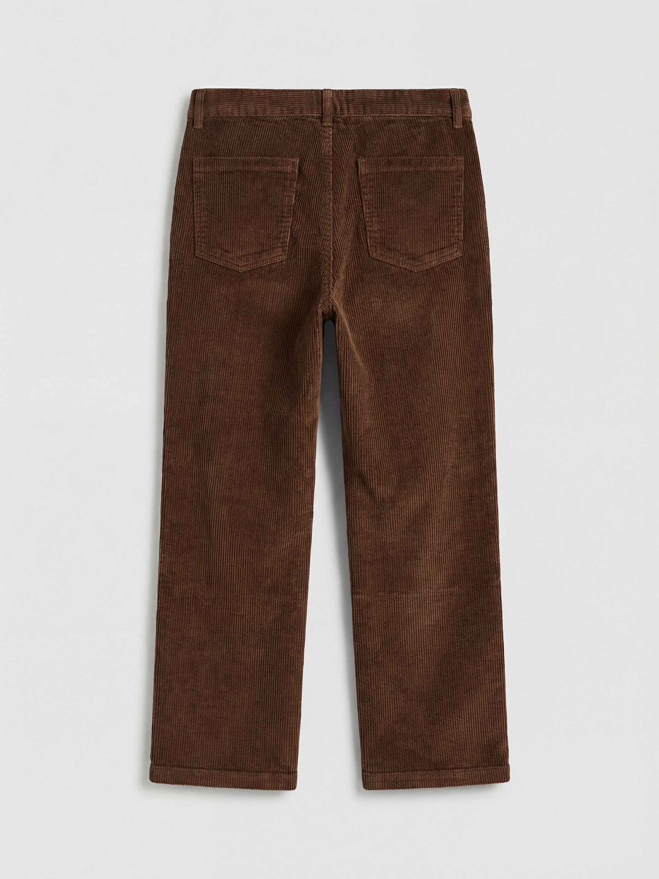 Kahverengi Standart Fit Erkek Kadife Pantolon-1