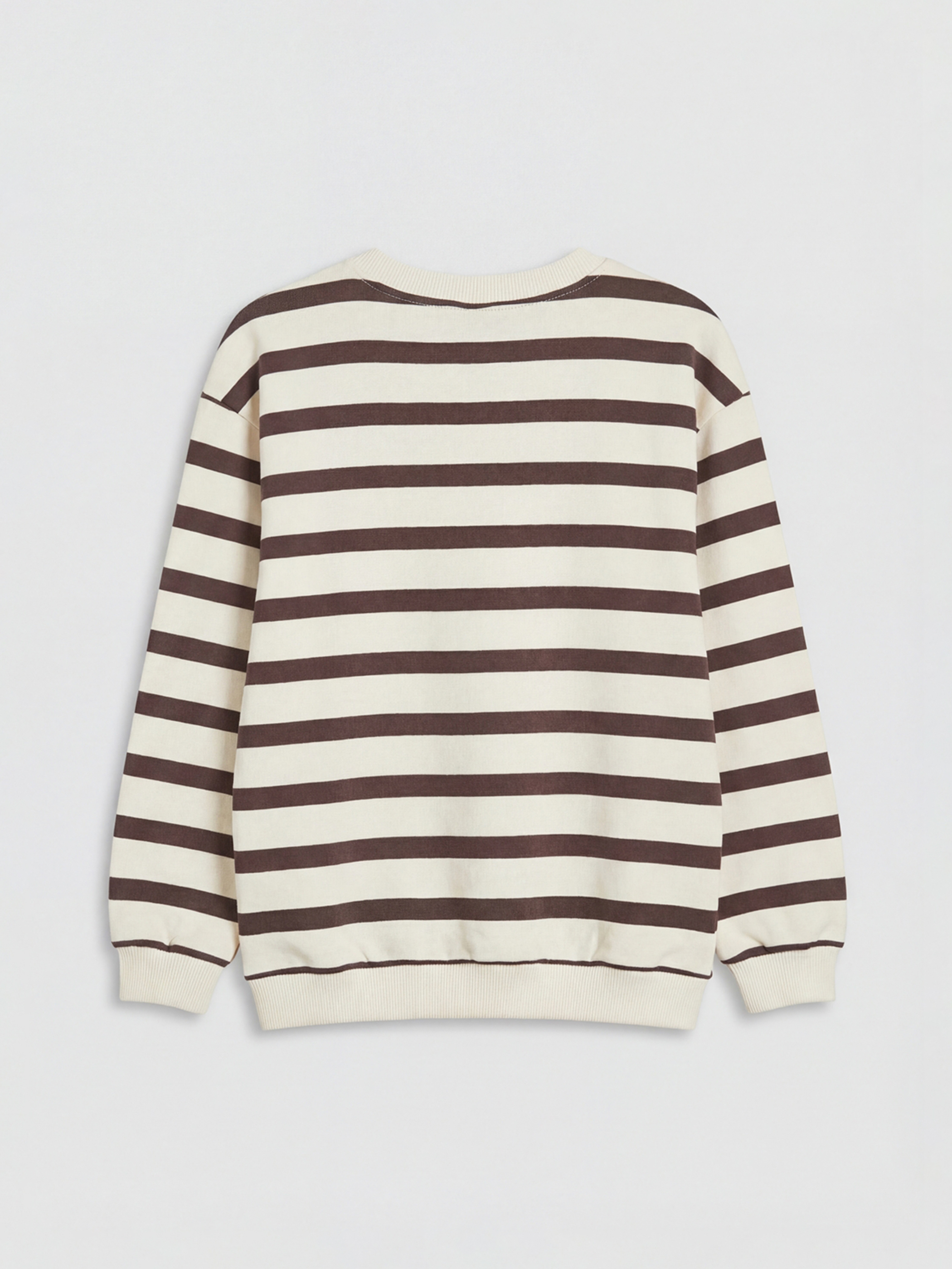 Kahverengi Çizgili Erkek Çocuk Sweatshirt-1