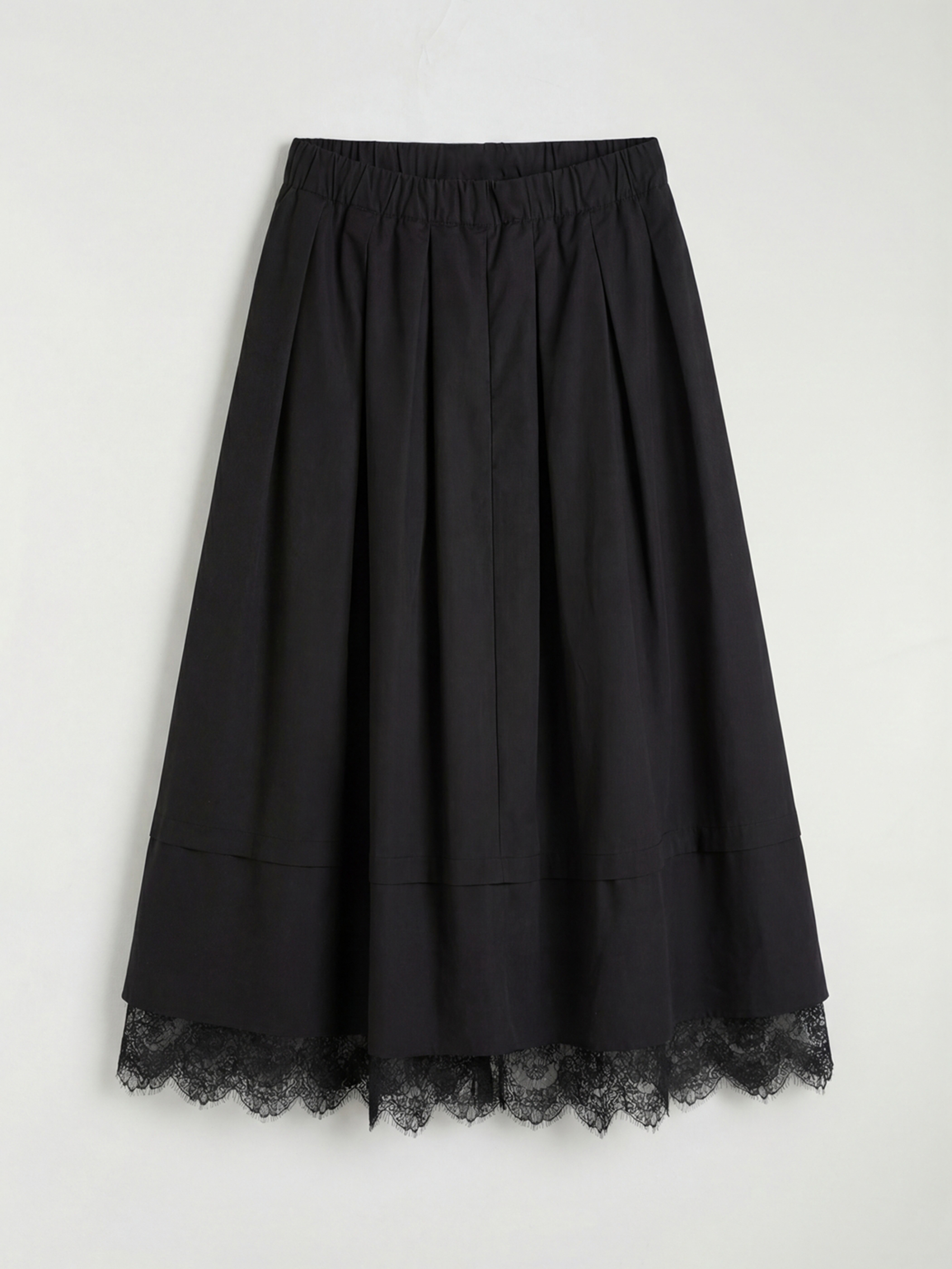 LCW Modest Beli Lastikli Dantel Detaylı A Kesim Etek - S6NF72Z8-CVL