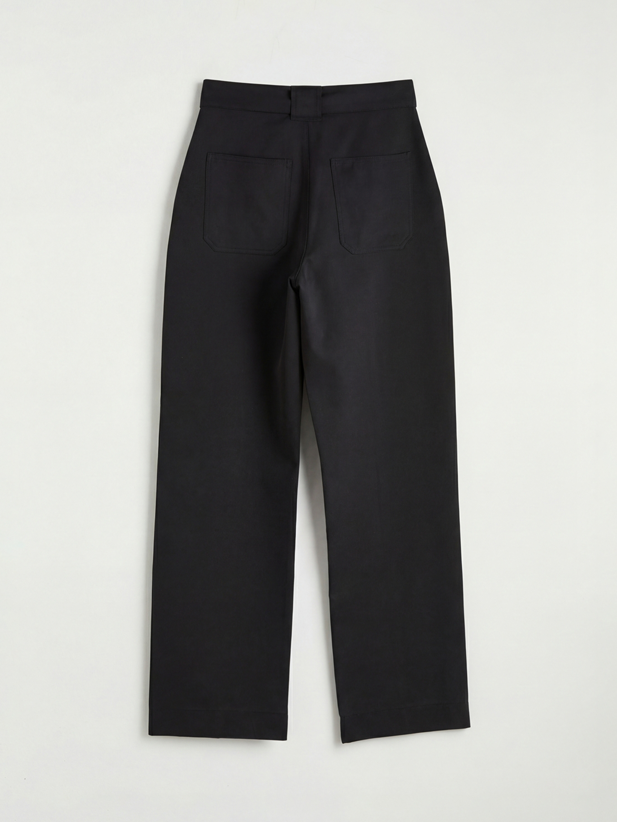 Siyah Beli Kemerli Kadın Pantolon-5