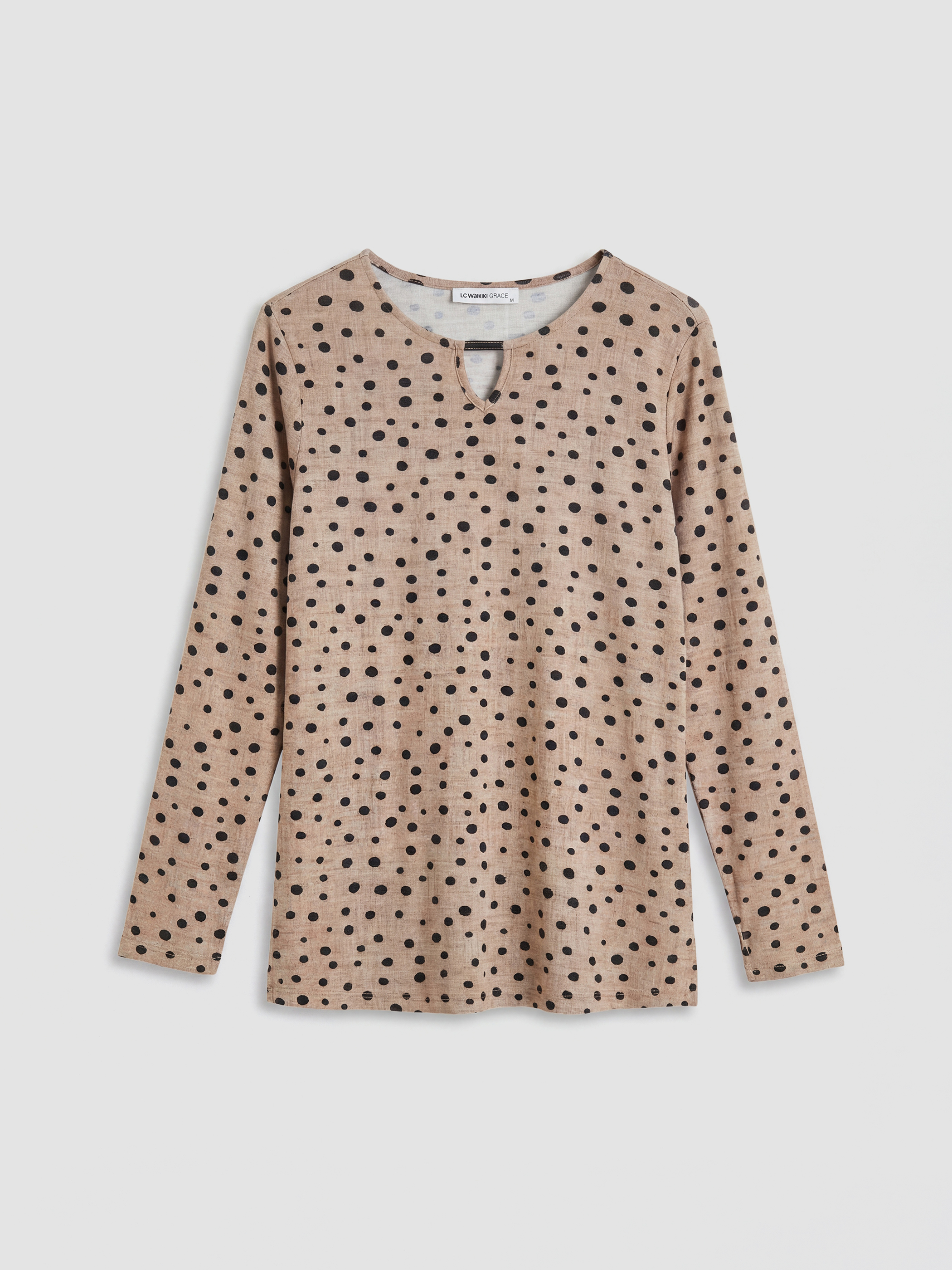 LCW Grace Bisiklet Yaka Desenli Bluz - S6NG61Z8-LQB