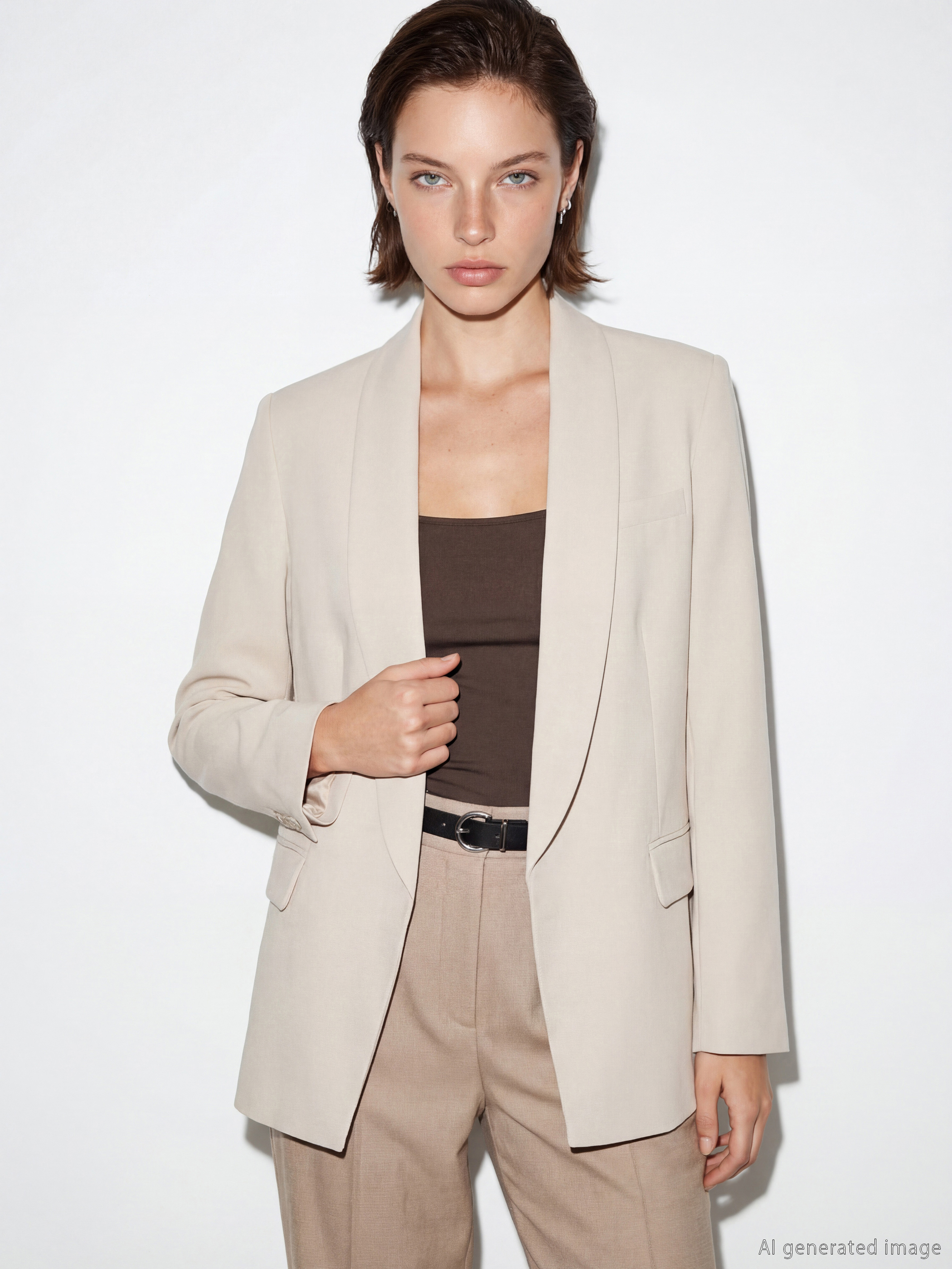 LCW Vision Şal Yaka Krep Kadın Blazer Ceket - S6NH85Z8-VKE