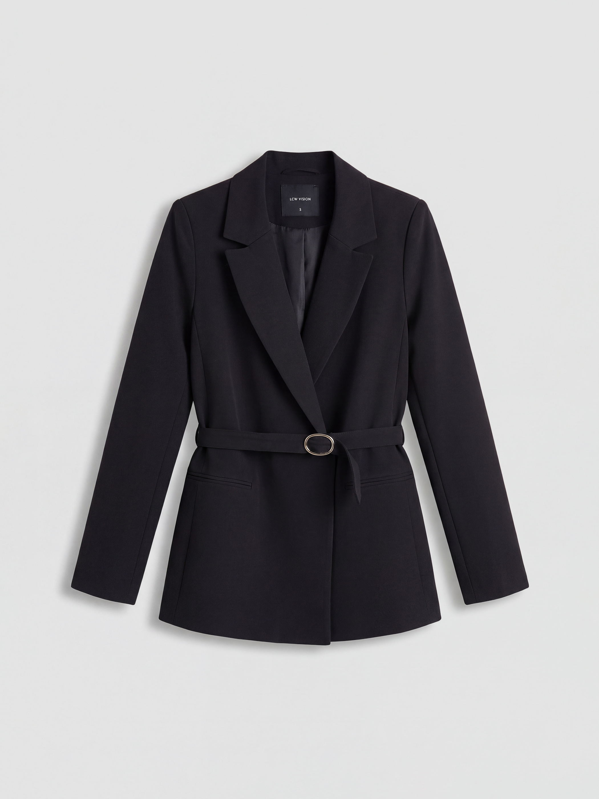 LCW Vision Kemerli Krep Kadın Blazer Ceket - S6NH90Z8-CVL