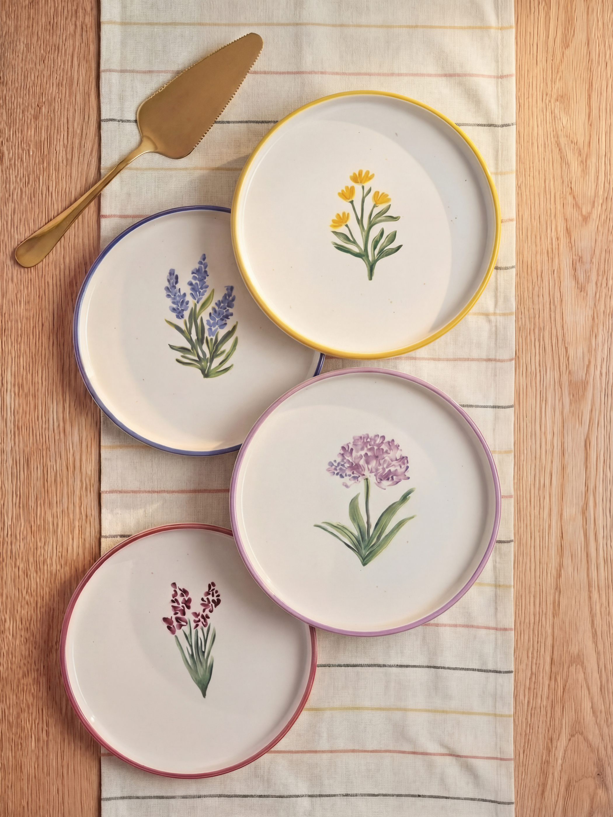 LC WAIKIKI Çiçek Desenli Seramik Pasta Tabağı 20 cm - S6NI38Z8-M0T