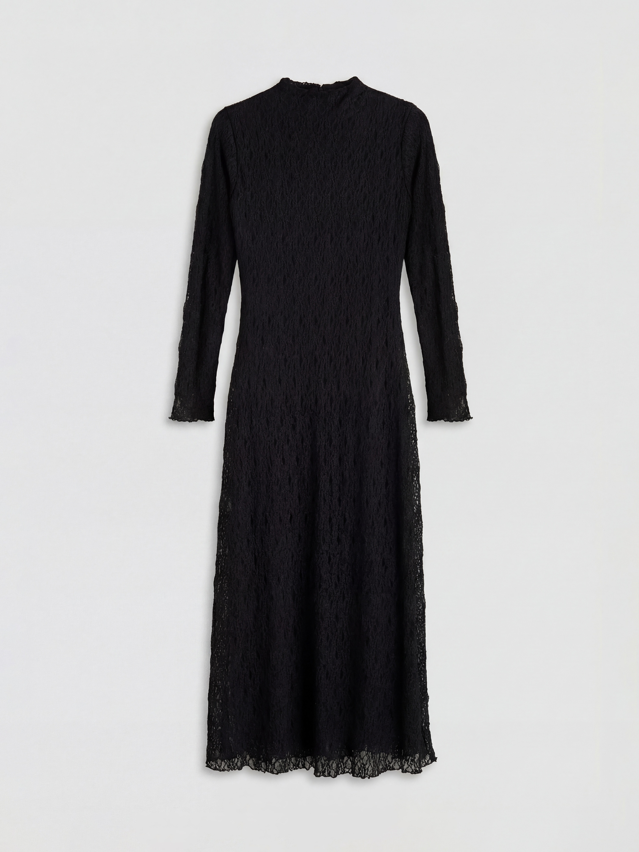 LCW Modest Dik Yaka A Kesim Dantelli Elbise - S6NJ61Z8-CVL