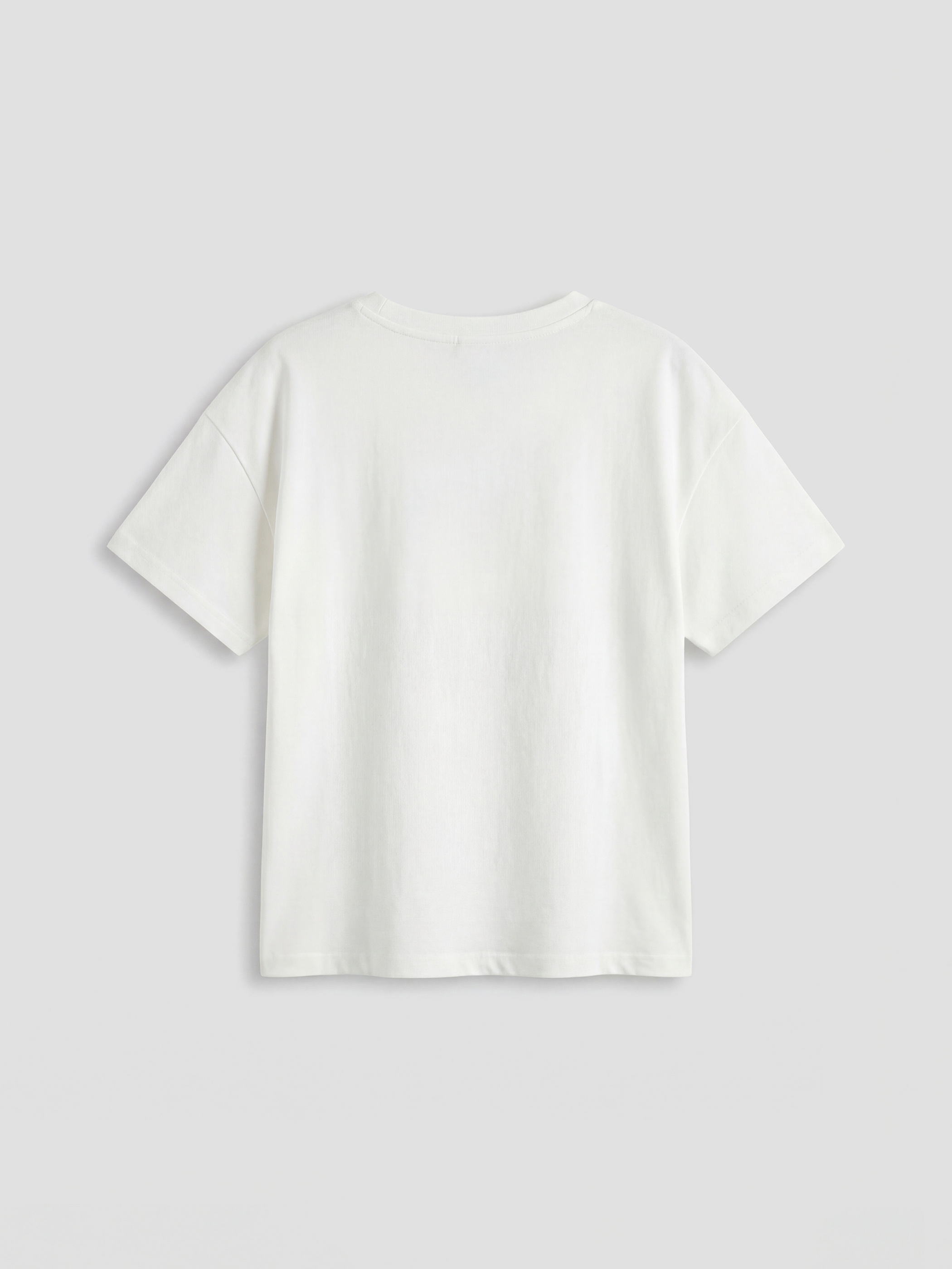 Ekru Bisiklet Yaka Kuromi Baskılı Kız Çocuk Tişört-1