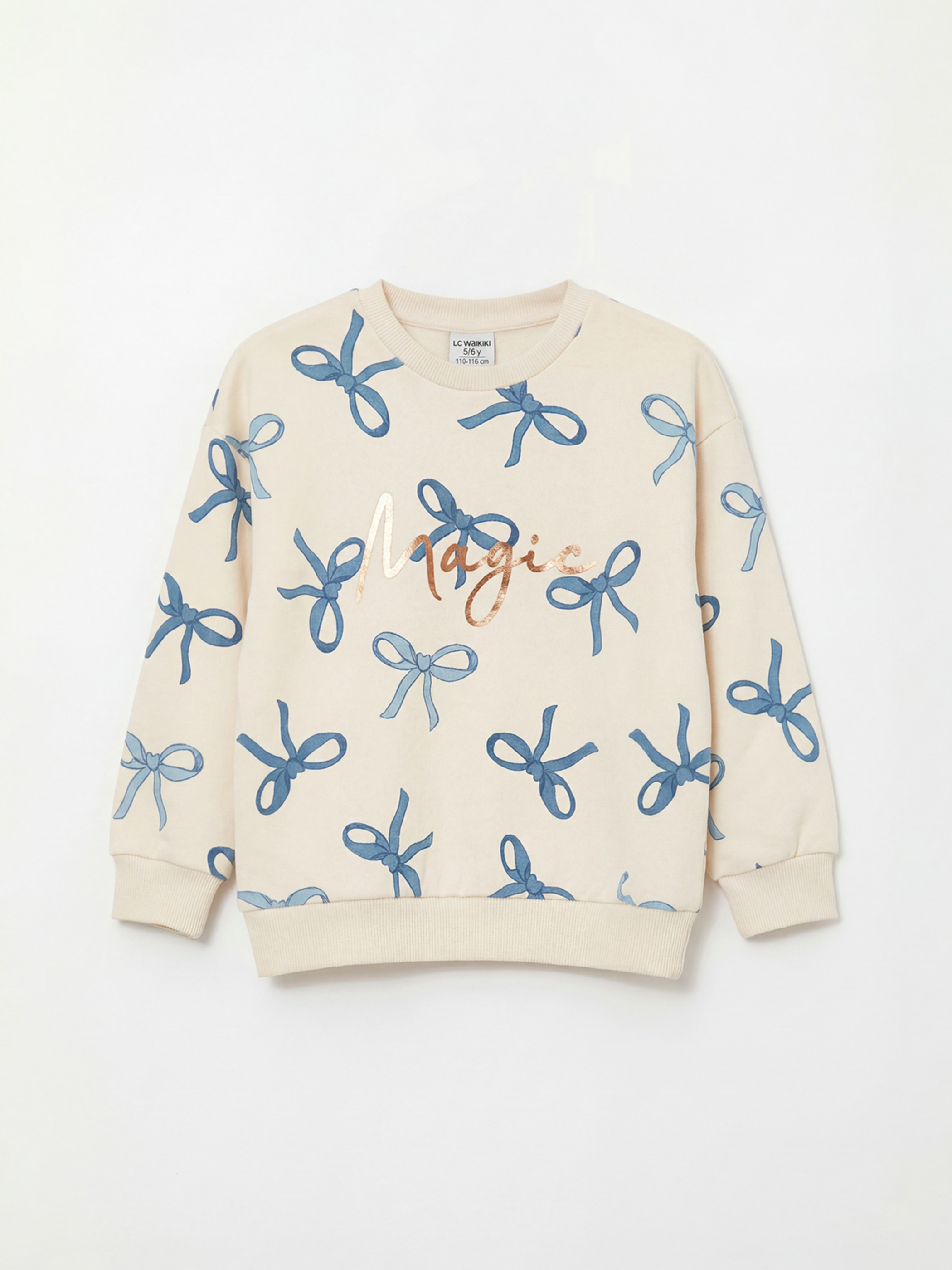 LCW Kids Baskılı Kız Çocuk Sweatshirt - S6NM09Z1-SWC
