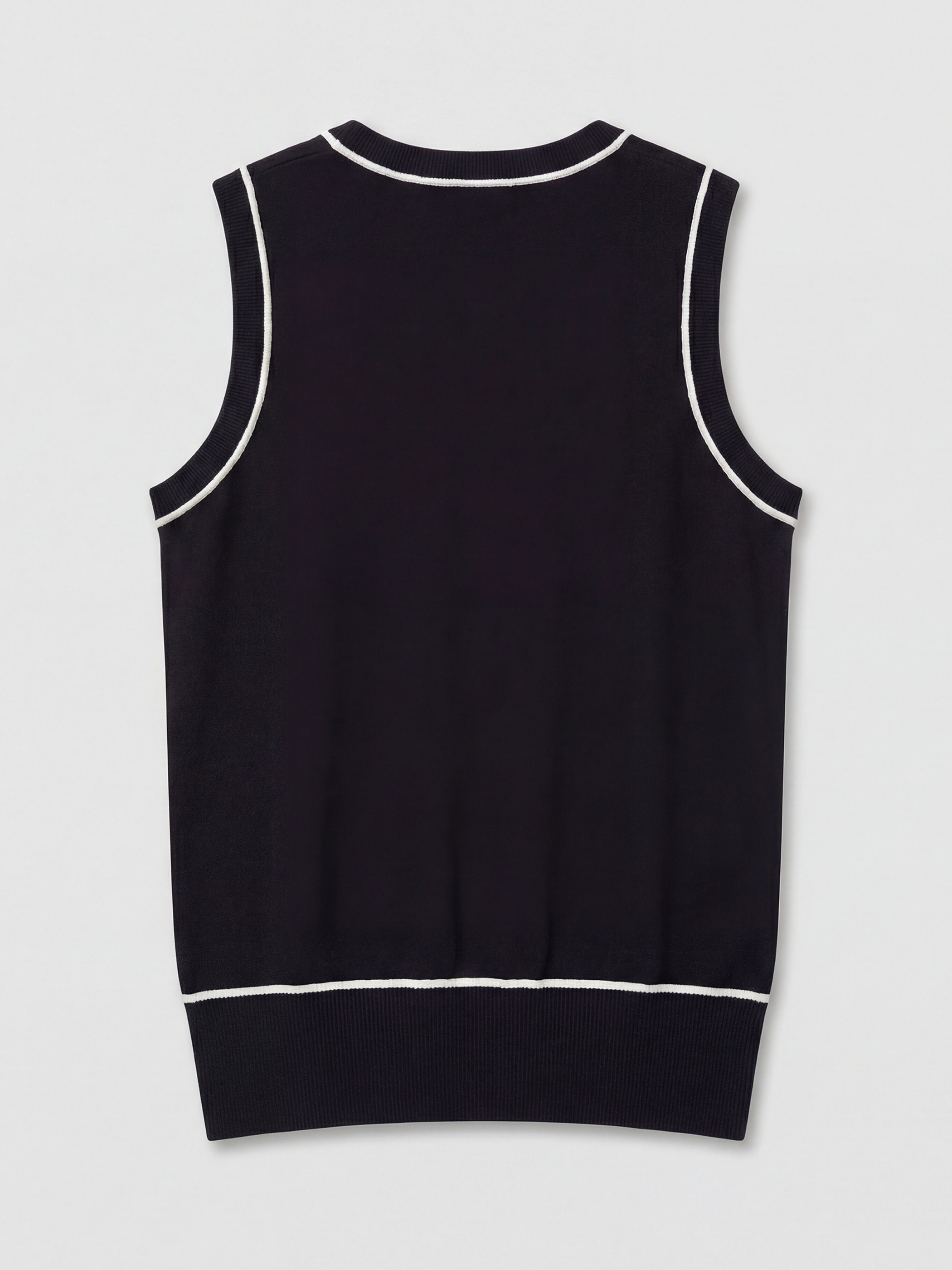 Siyah Bisiklet Yaka Kadın Triko Süveter-1