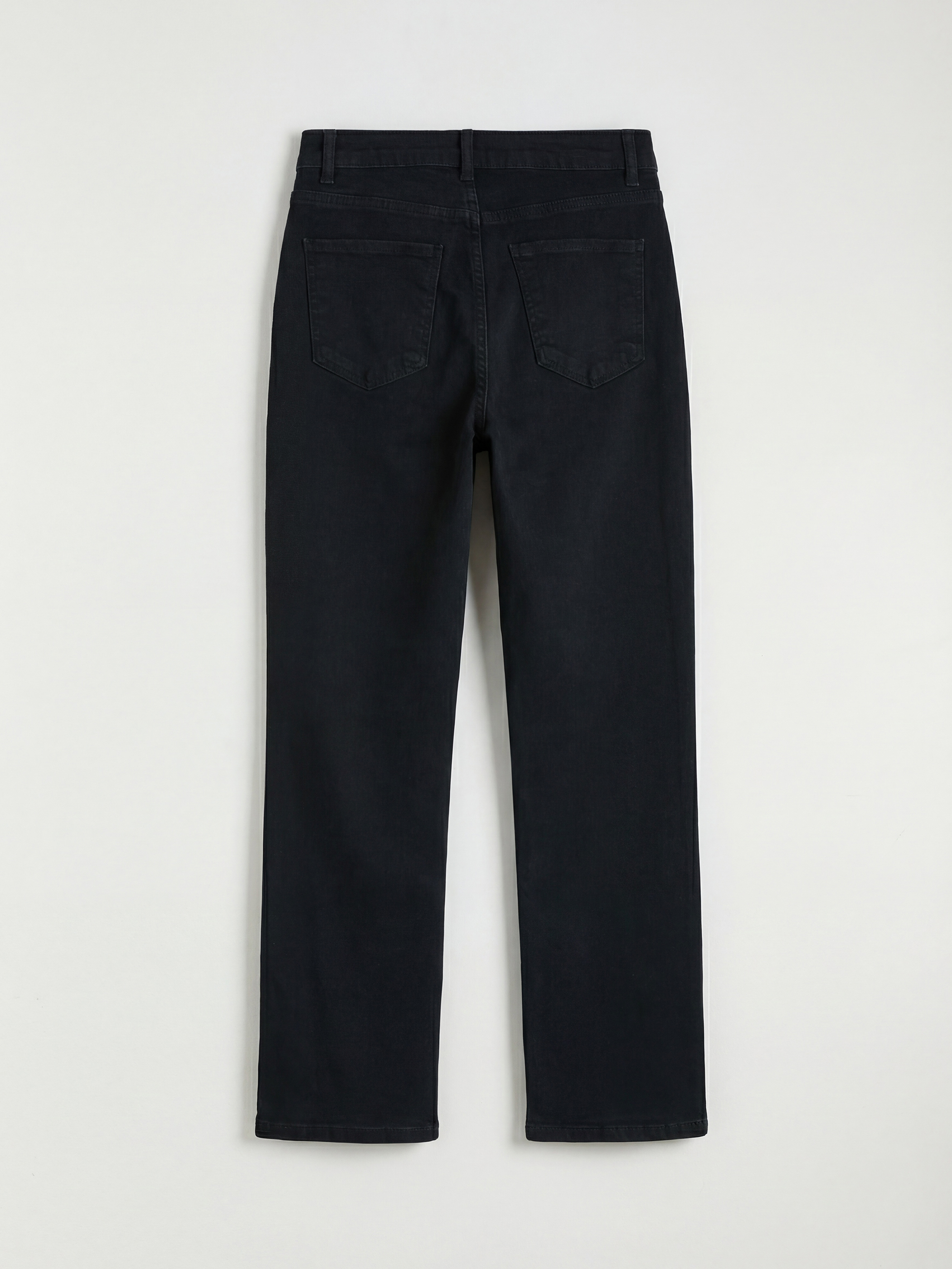 Siyah Kadın Regular Fit Yüksek Bel Jean Pantolon-5