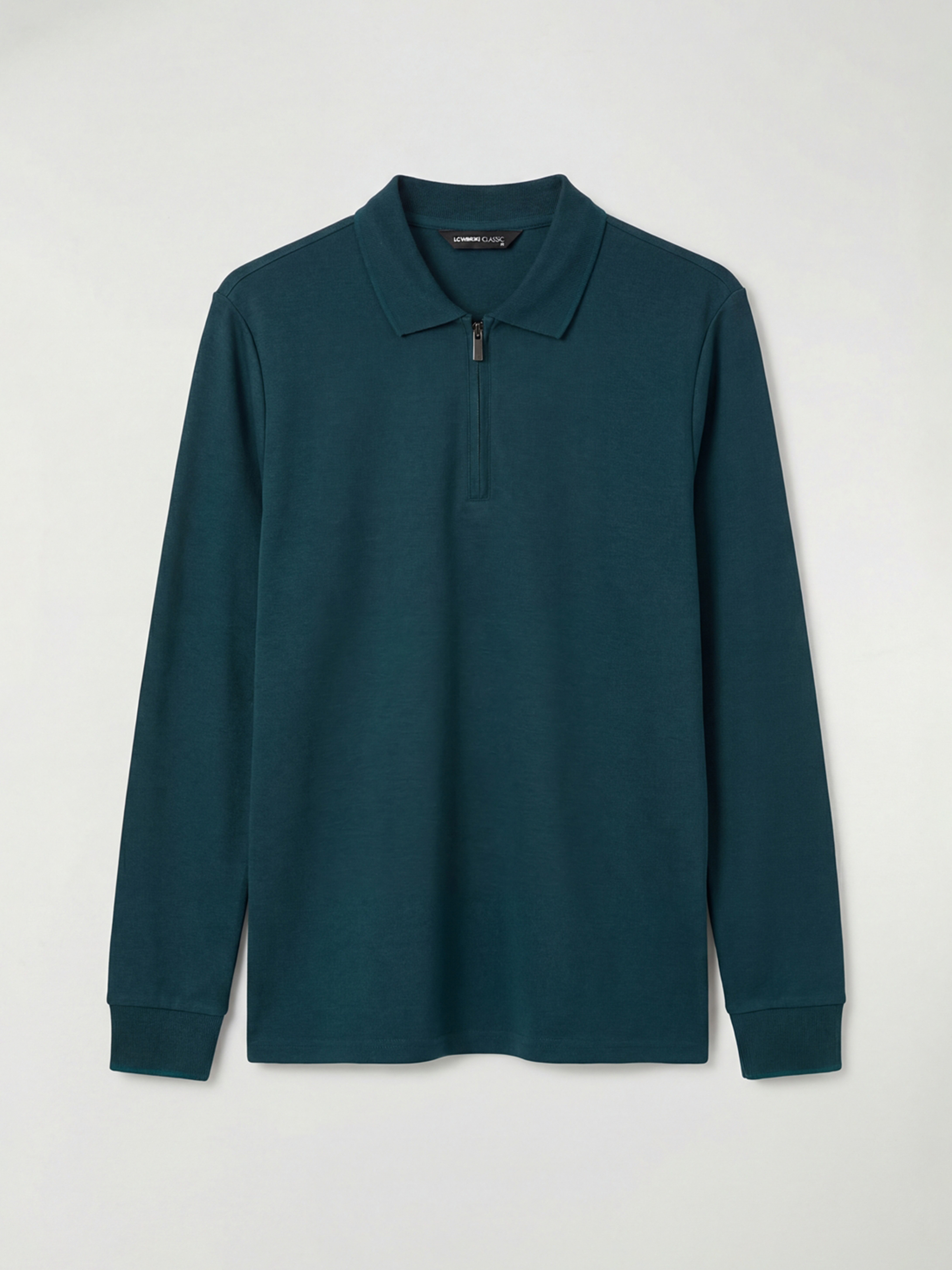 LCWAIKIKI Classic Polo Yaka Fermuarlı Uzun Kollu Erkek Sweatshirt - S6NO44Z8-MKD